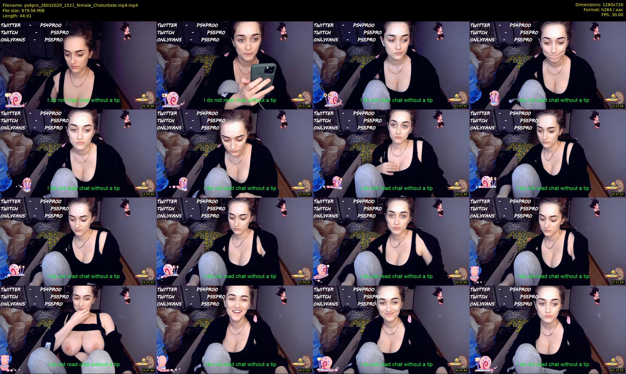 ps4pro — 45 minute Chaturbate female cam show recording, 720p, Mar 26, 2020