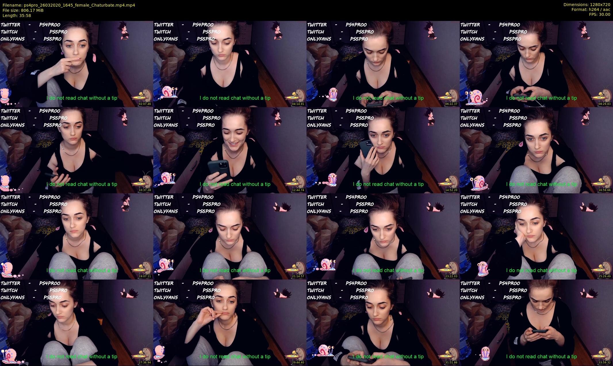 ps4pro — 36 minute Chaturbate female cam show recording, 720p, Mar 26, 2020