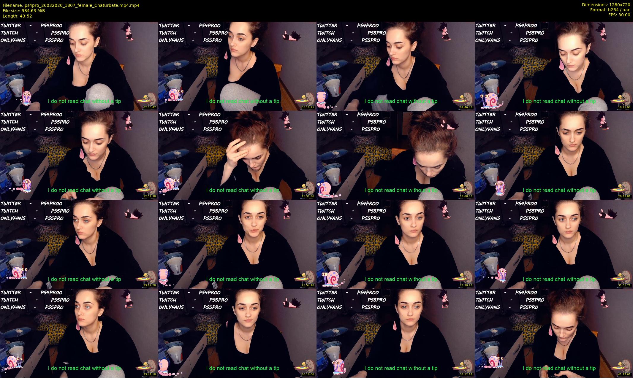 ps4pro — 44 minute Chaturbate female cam show recording, 720p, Mar 26, 2020