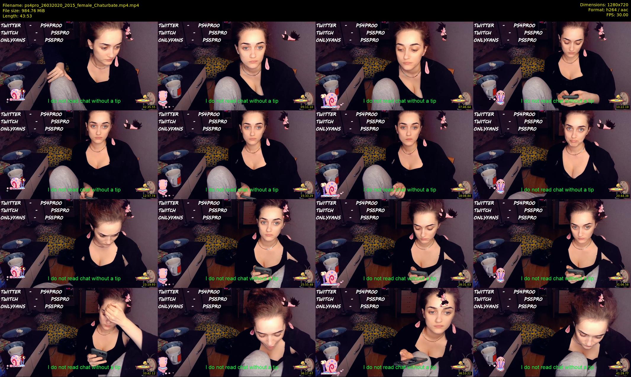 ps4pro — 44 minute Chaturbate female cam show recording, 720p, Mar 26, 2020
