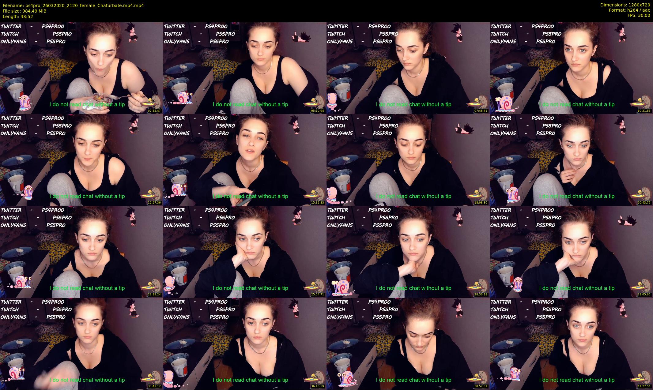 ps4pro — 44 minute Chaturbate female cam show recording, 720p, Mar 26, 2020