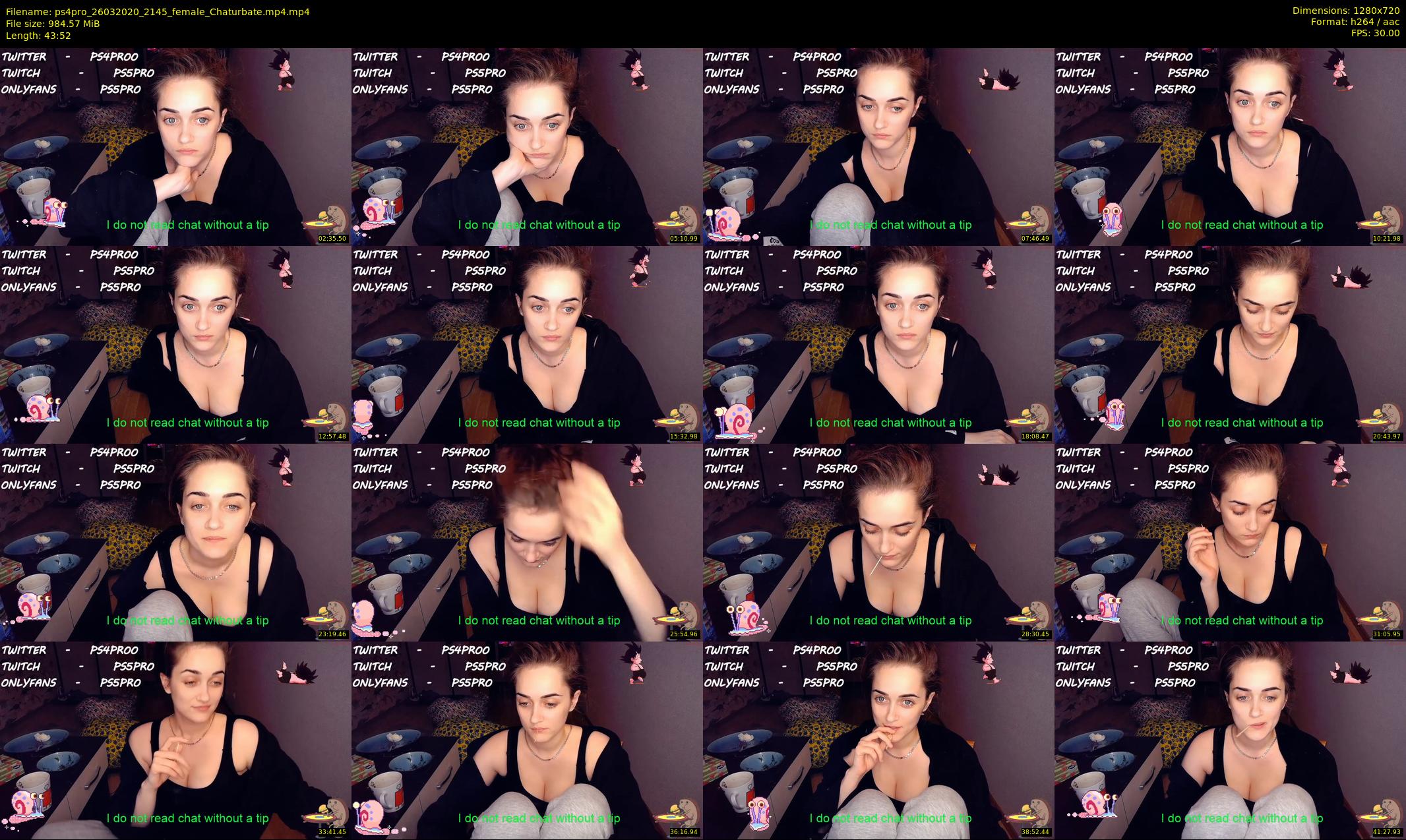 ps4pro — 44 minute Chaturbate female cam show recording, 720p, Mar 26, 2020