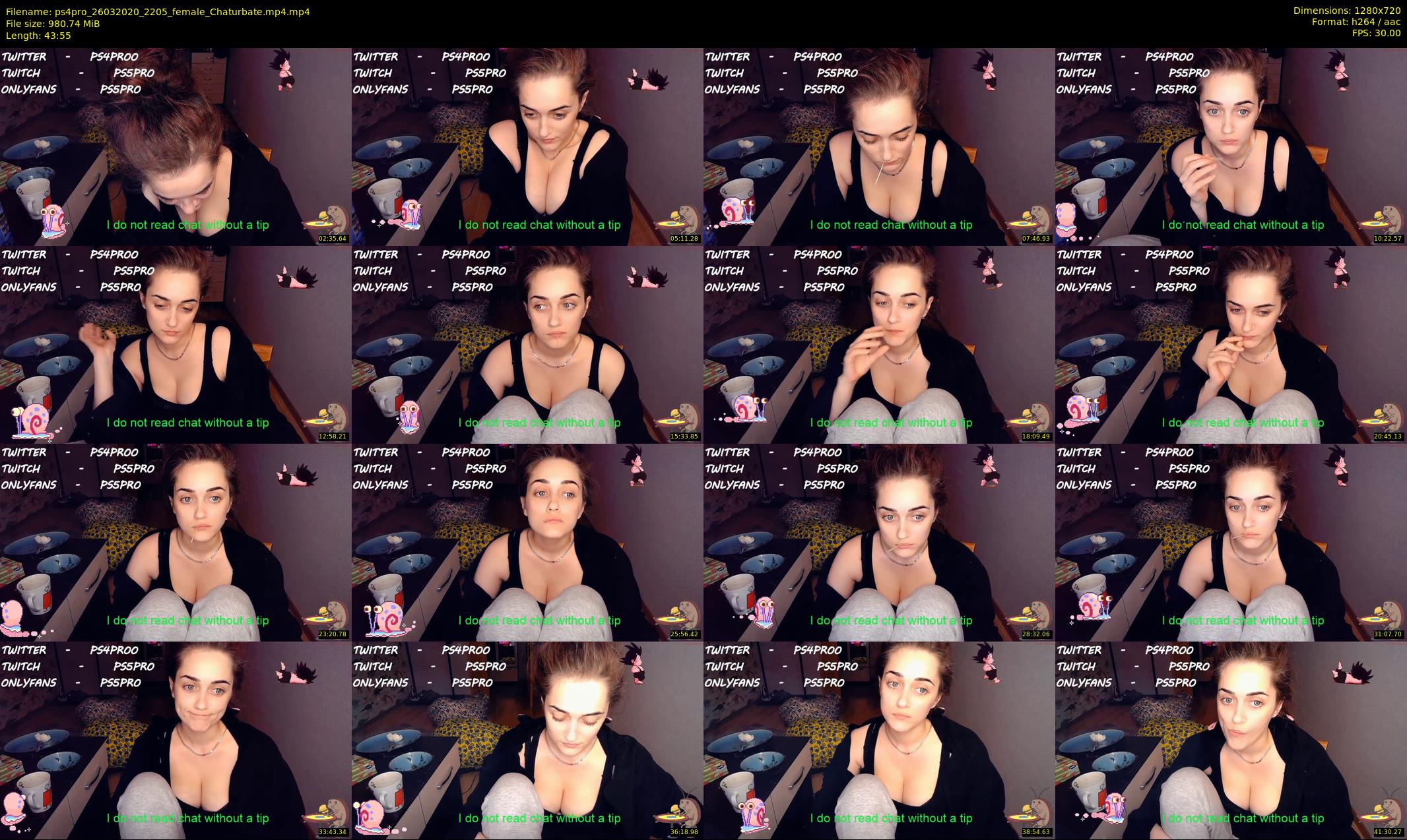 ps4pro — 44 minute Chaturbate female cam show recording, 720p, Mar 26, 2020