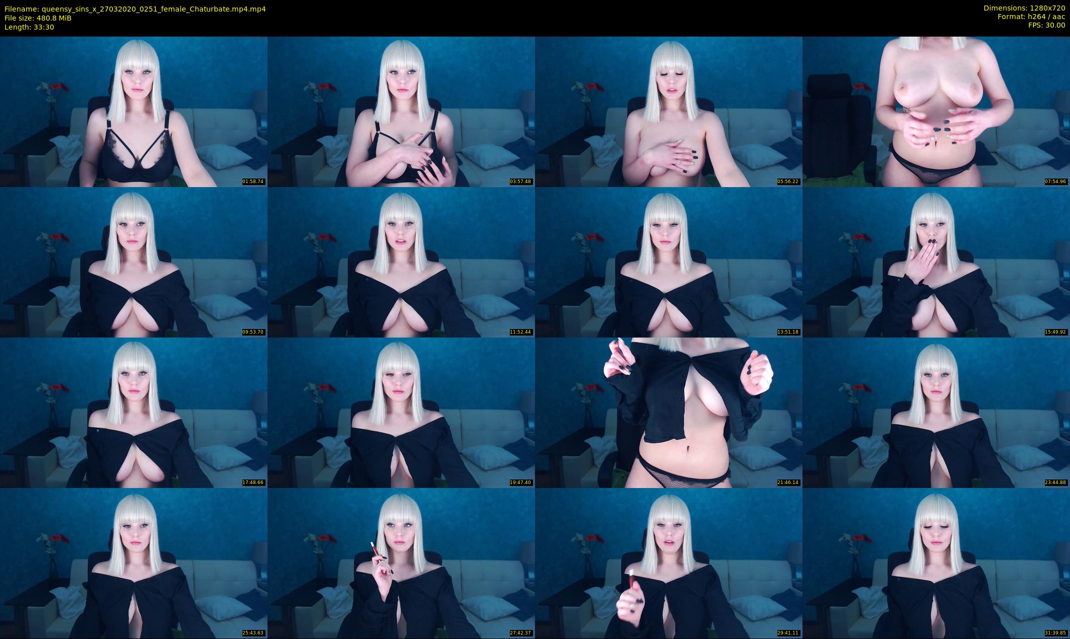 queensy_sins_x — 34 minute Chaturbate female cam show recording, 720p, Mar 27, 2020