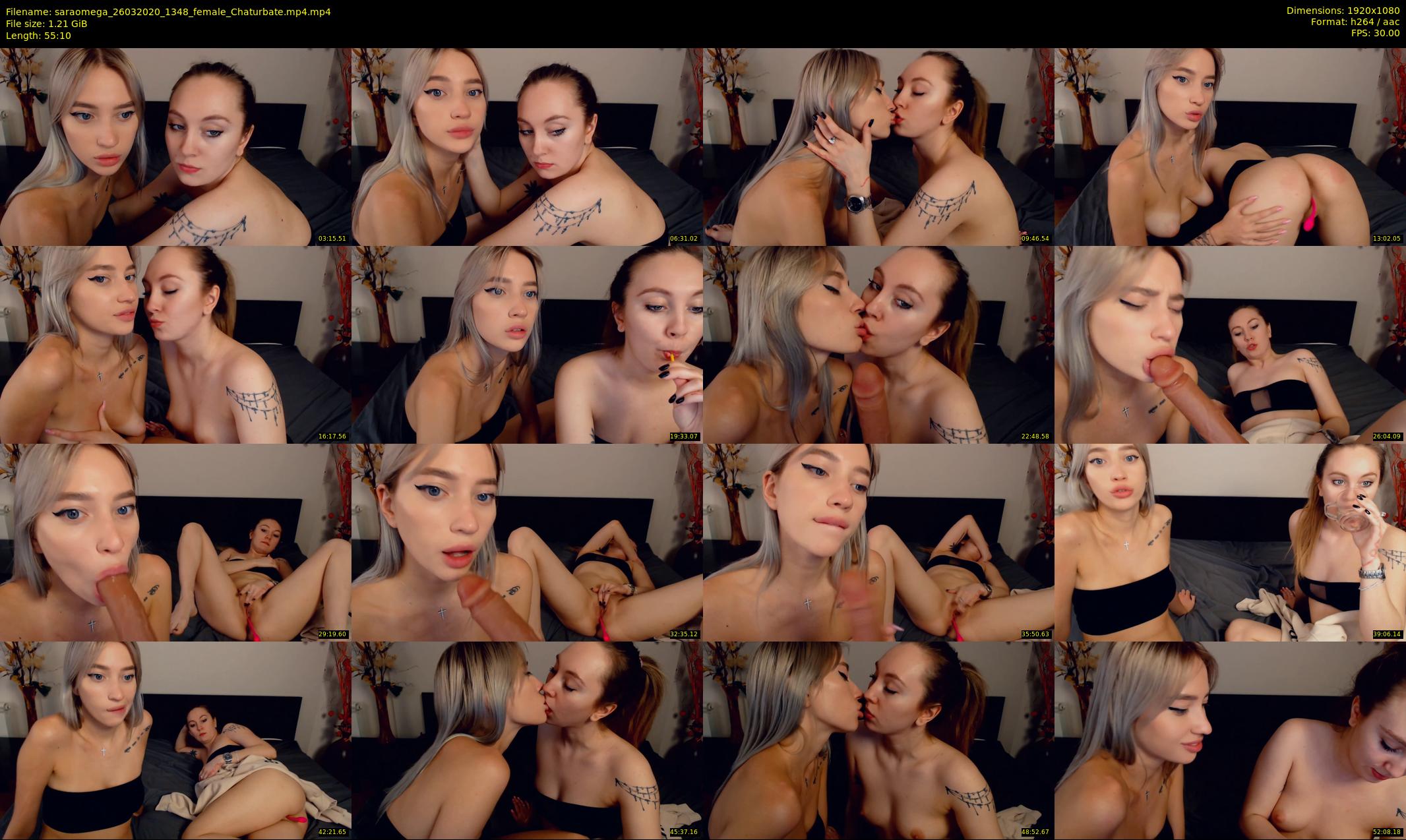 saraomega — 56 minute Chaturbate couple cam show recording, 1080p, Mar 26, 2020