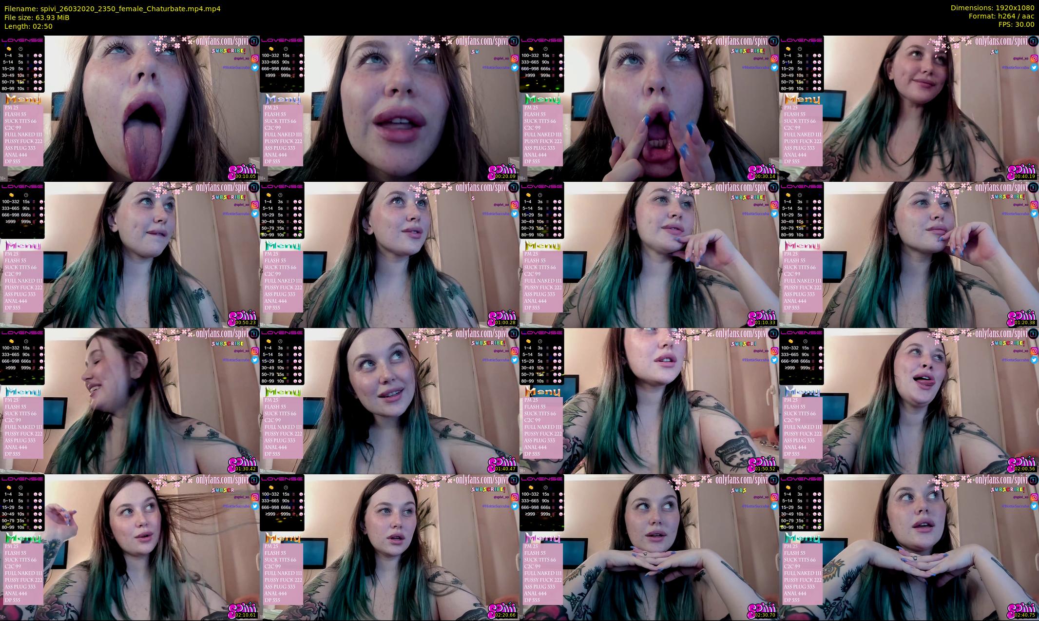 spivi — 3 minute Chaturbate female cam show recording, 1080p, Mar 26, 2020
