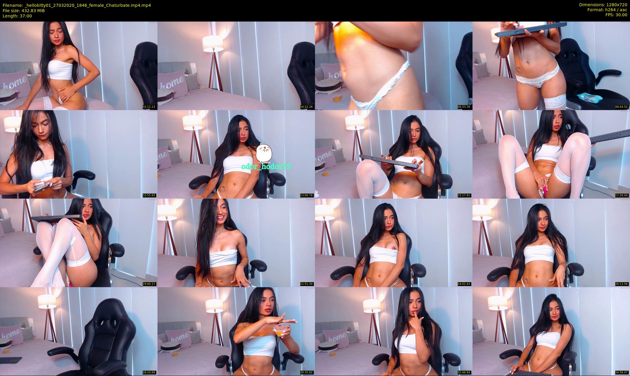 _hellokitty01 — 37 minute Chaturbate female cam show recording, 720p, Mar 27, 2020