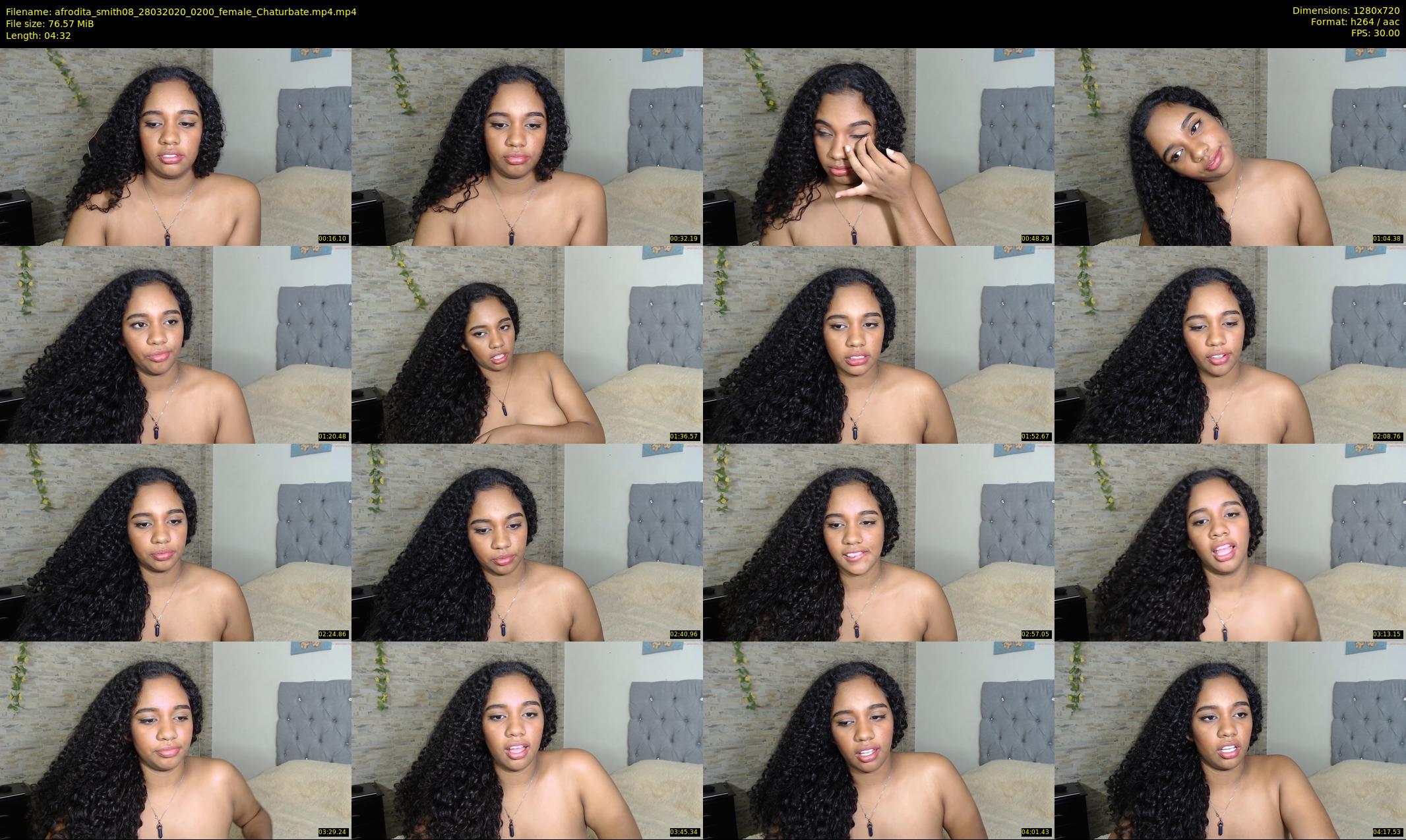 afrodita_smith08 — 5 minute Chaturbate female cam show recording, 720p, Mar 28, 2020