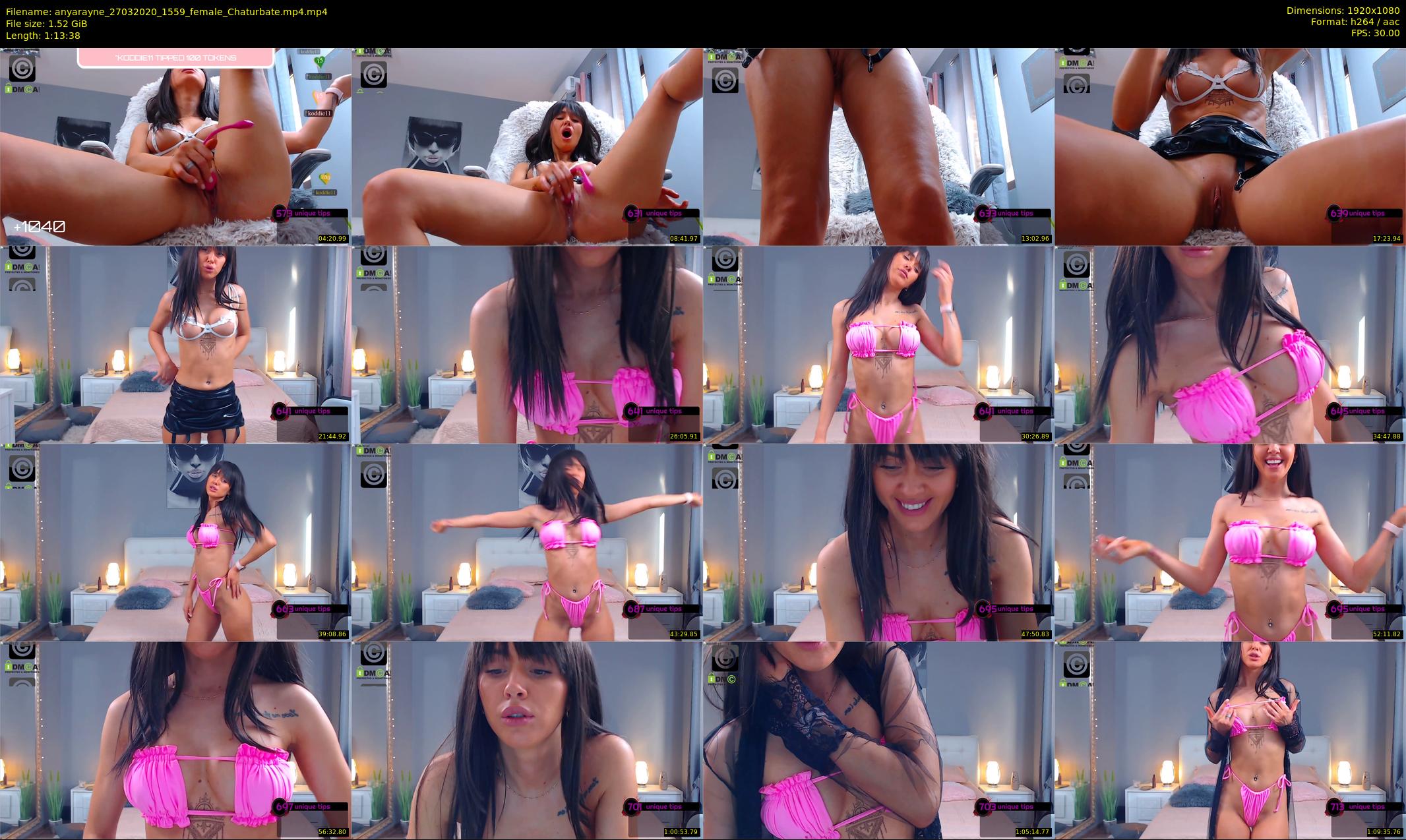 anyarayne — 74 minute Chaturbate female cam show recording, 1080p, Mar 27, 2020