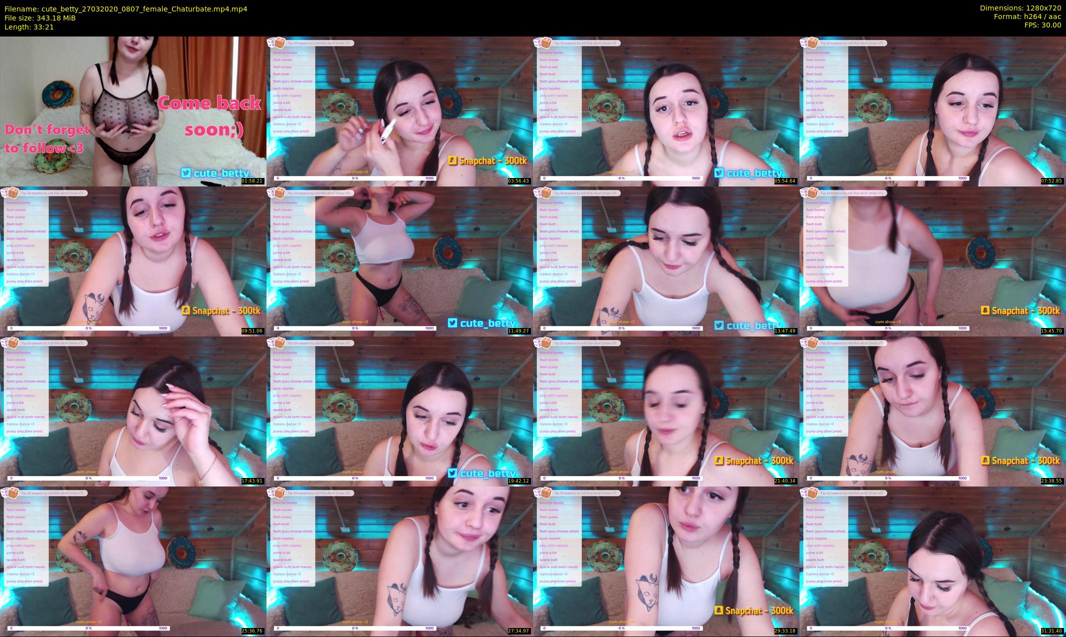 cute_betty — 34 minute Chaturbate female cam show recording, 720p, Mar 27, 2020