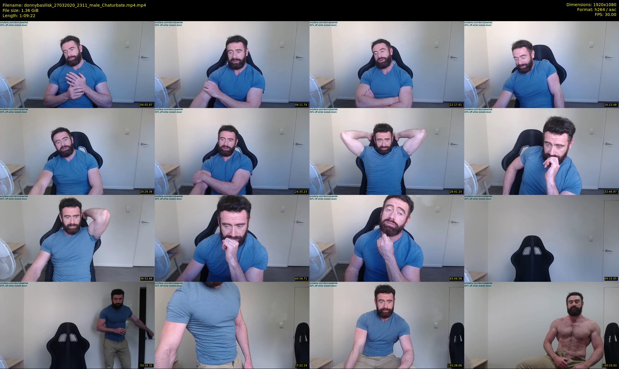 donnybasilisk — 70 minute Chaturbate male cam show recording, 1080p, Mar 27, 2020