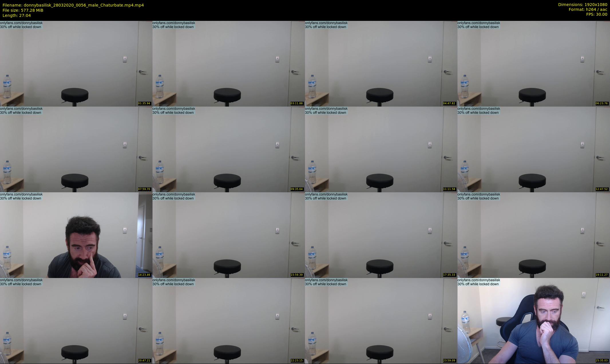 donnybasilisk — 28 minute Chaturbate male cam show recording, 1080p, Mar 28, 2020