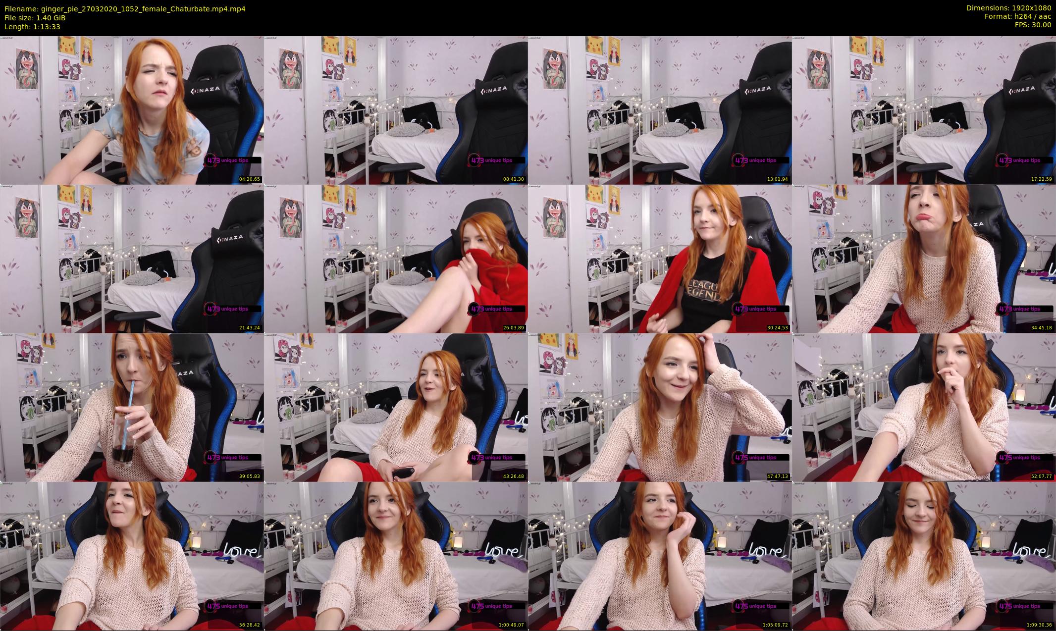 ginger_pie — 74 minute Chaturbate female cam show recording, 1080p, Mar 27, 2020