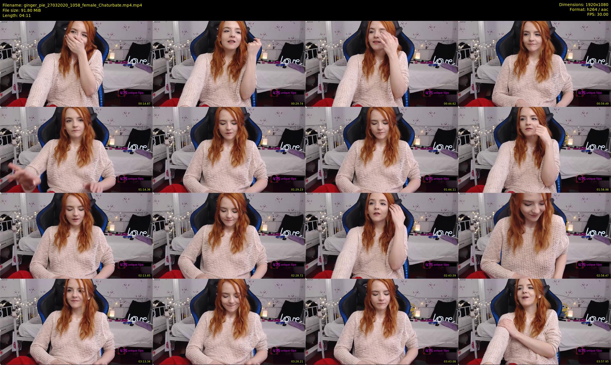 ginger_pie — 5 minute Chaturbate female cam show recording, 1080p, Mar 27, 2020