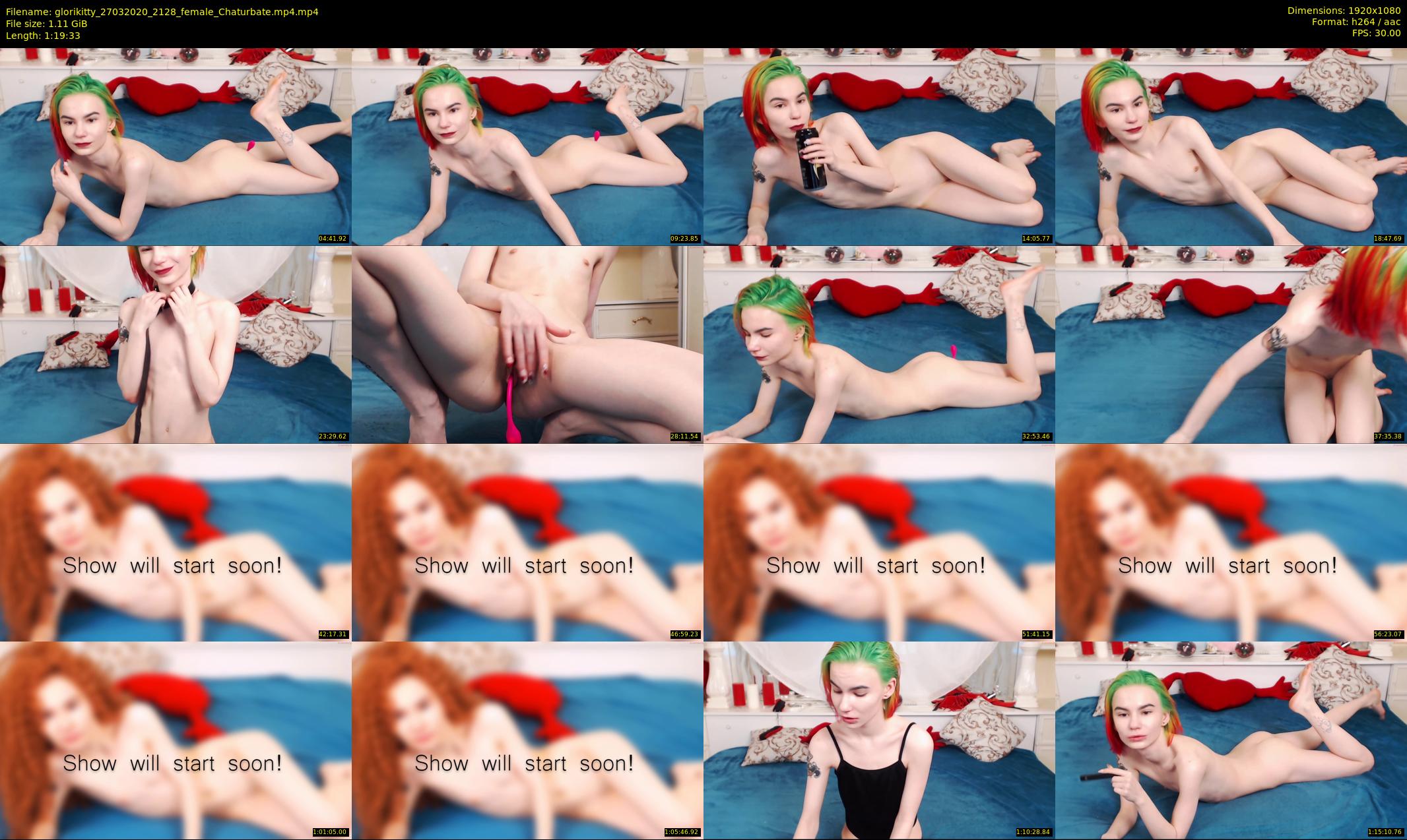 glorikitty — 80 minute Chaturbate female cam show recording, 1080p, Mar 27, 2020