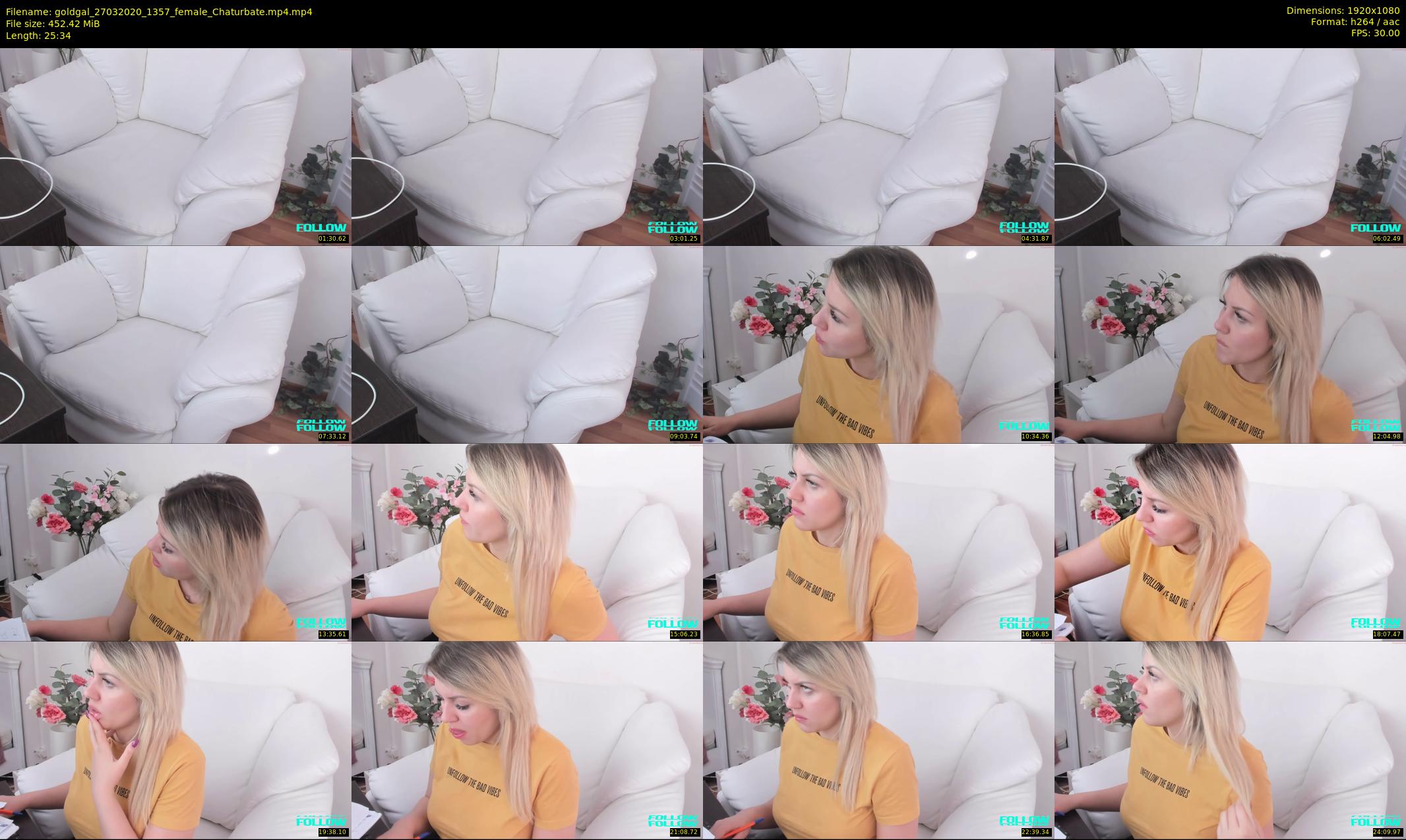 goldgal — 26 minute Chaturbate female cam show recording, 1080p, Mar 27, 2020
