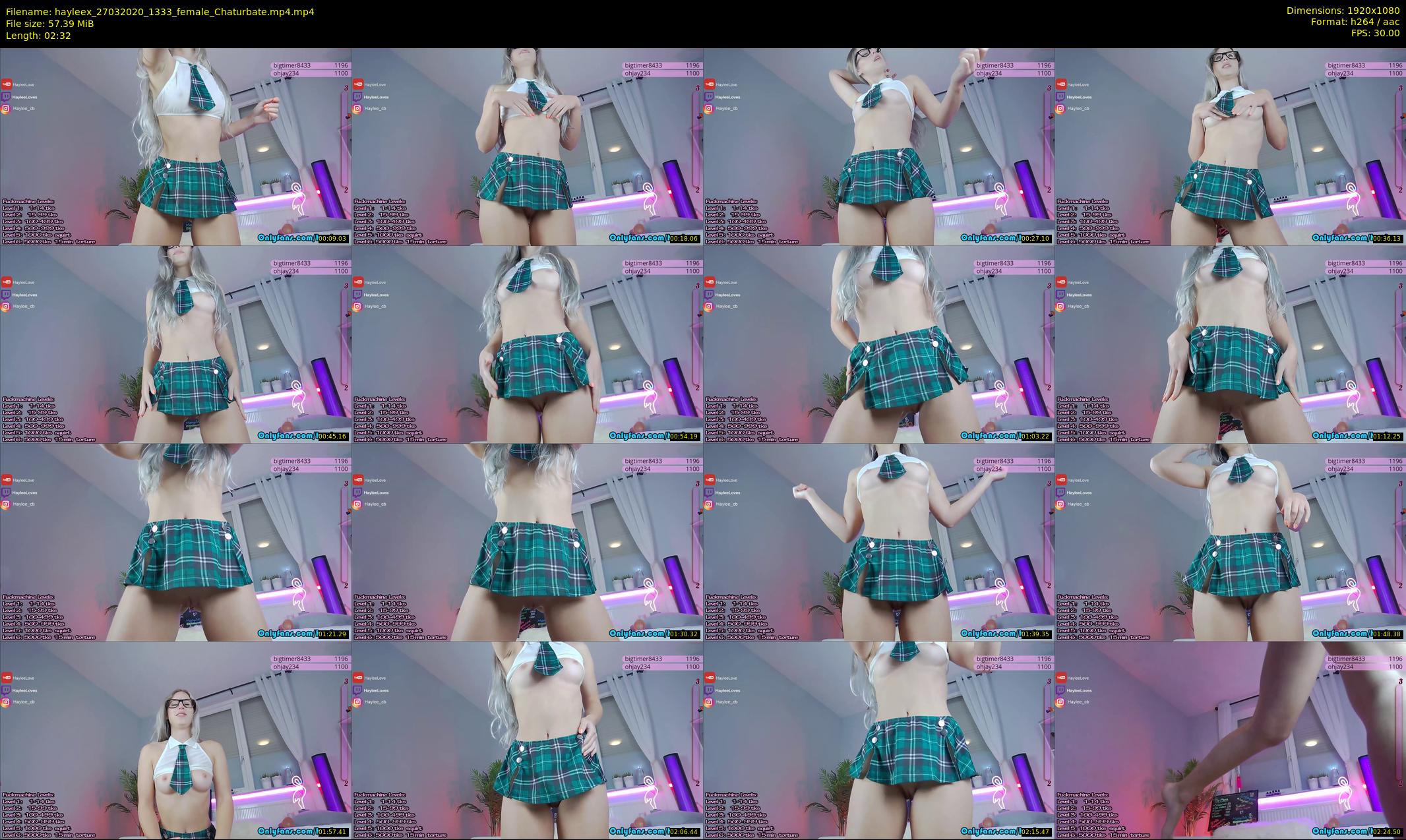 hayleex — 3 minute Chaturbate female cam show recording, 1080p, Mar 27, 2020