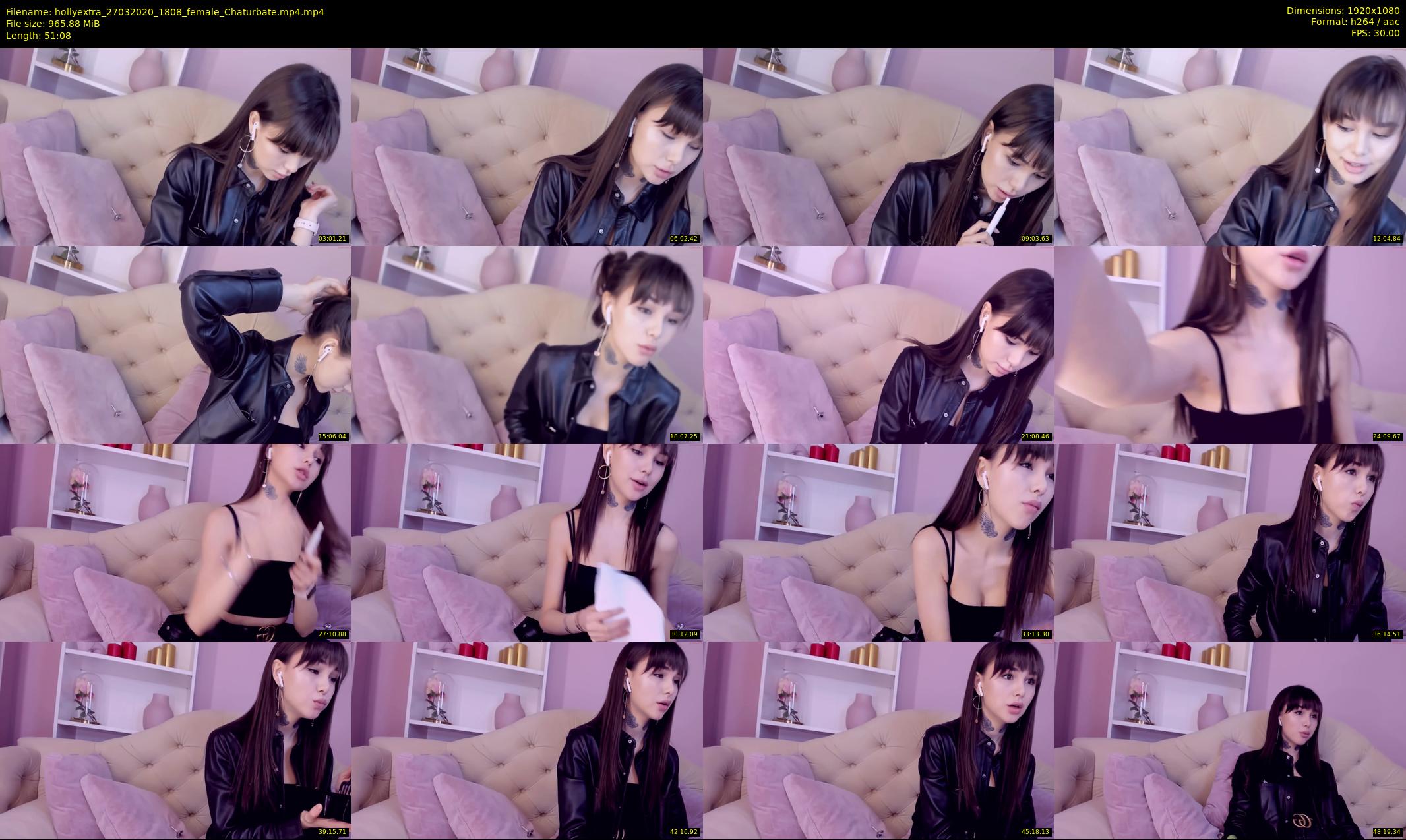 hollyextra — 52 minute Chaturbate female cam show recording, 1080p, Mar 27, 2020