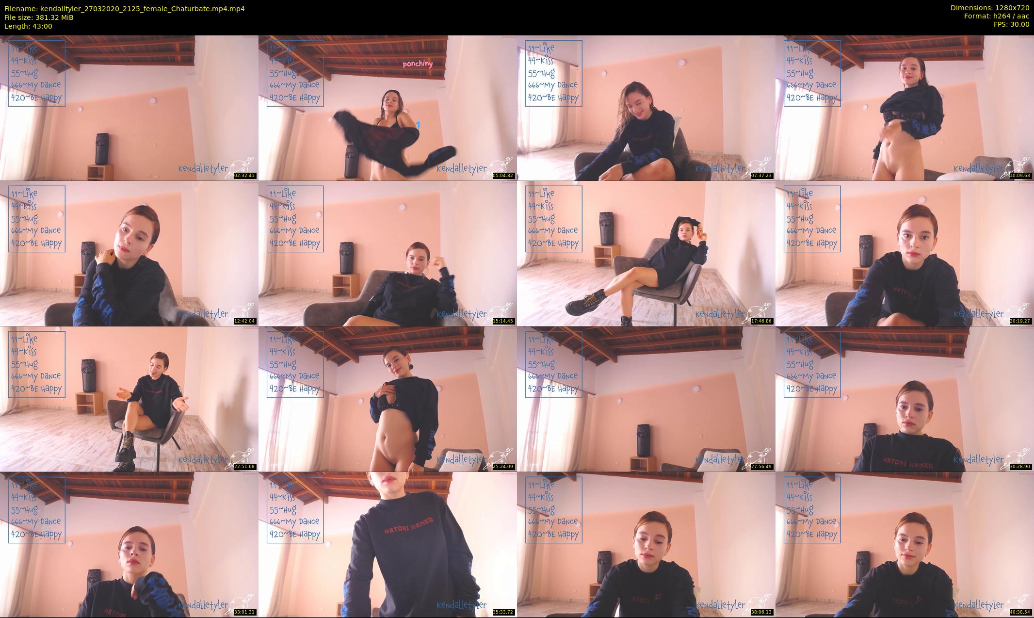 kendalltyler — 43 minute Chaturbate female cam show recording, 720p, Mar 27, 2020