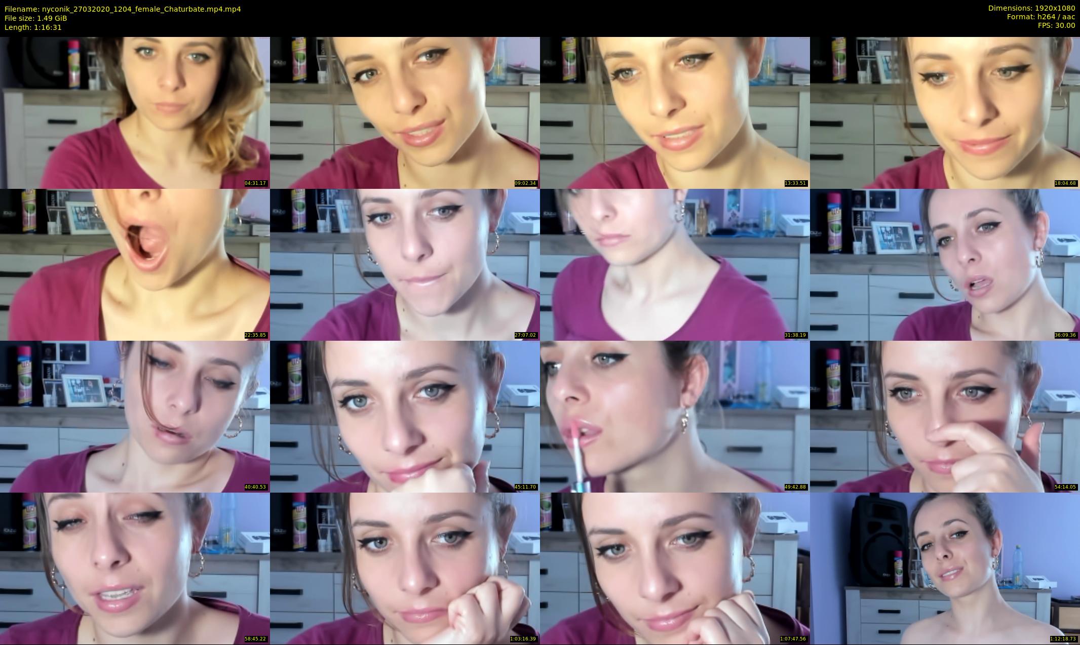 nyconik — 77 minute Chaturbate female cam show recording, 1080p, Mar 27, 2020