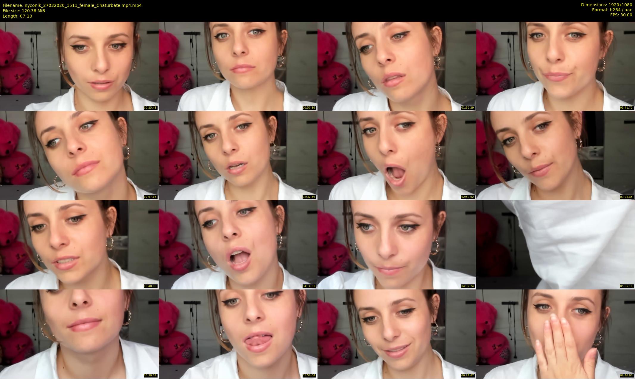 nyconik — 8 minute Chaturbate female cam show recording, 1080p, Mar 27, 2020