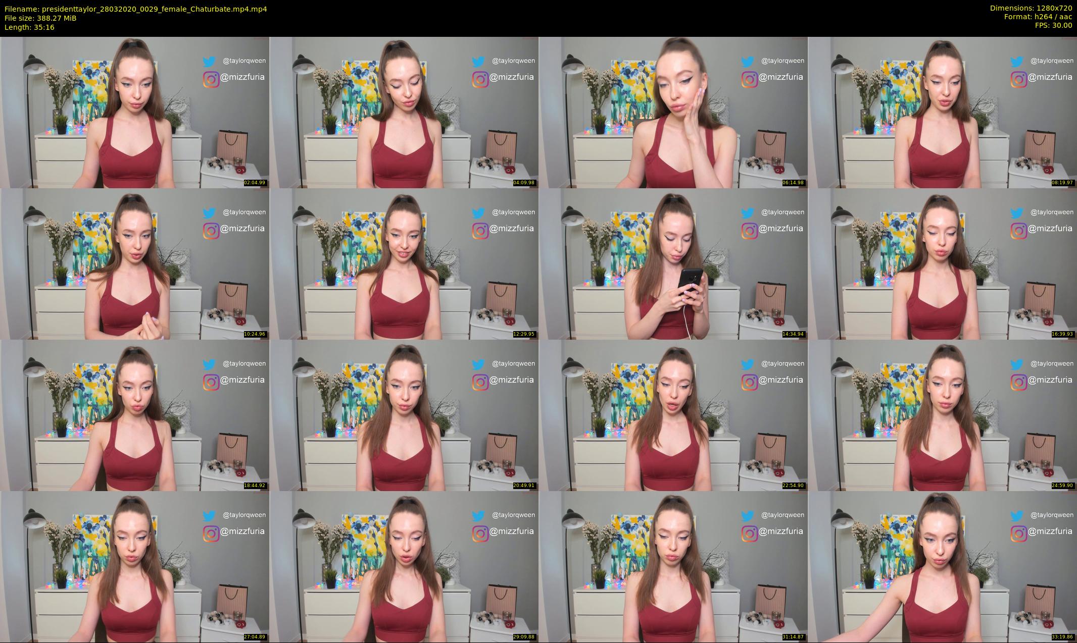 presidenttaylor — 36 minute Chaturbate female cam show recording, 720p, Mar 28, 2020