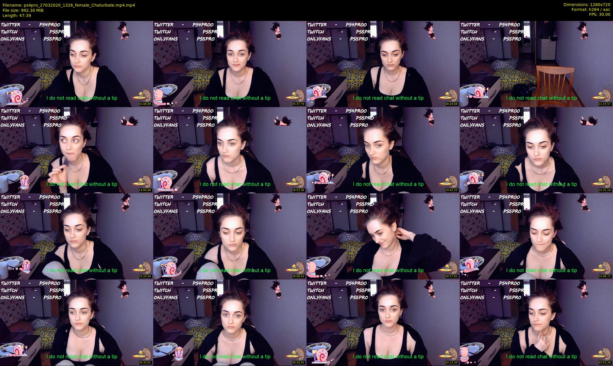 ps4pro — 48 minute Chaturbate female cam show recording, 720p, Mar 27, 2020