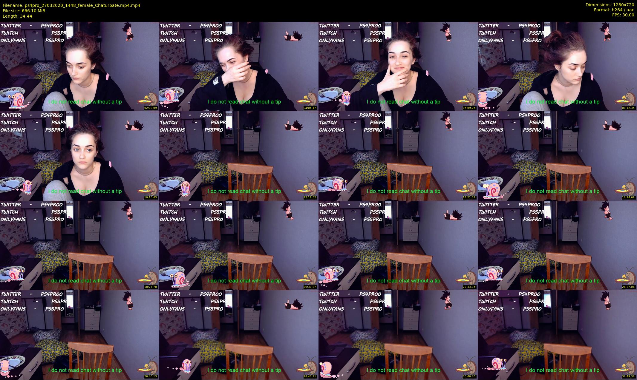 ps4pro — 35 minute Chaturbate female cam show recording, 720p, Mar 27, 2020