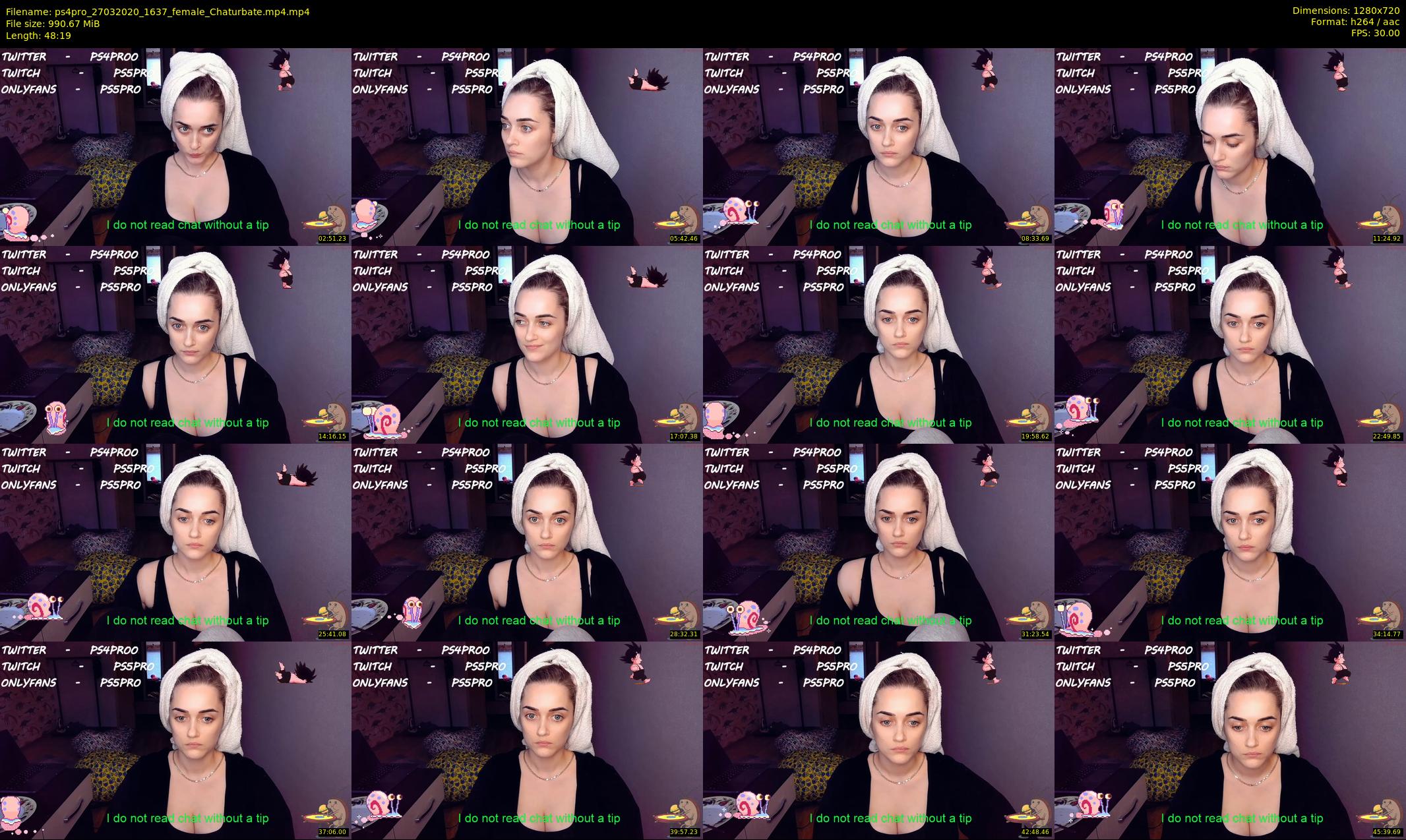 ps4pro — 49 minute Chaturbate female cam show recording, 720p, Mar 27, 2020