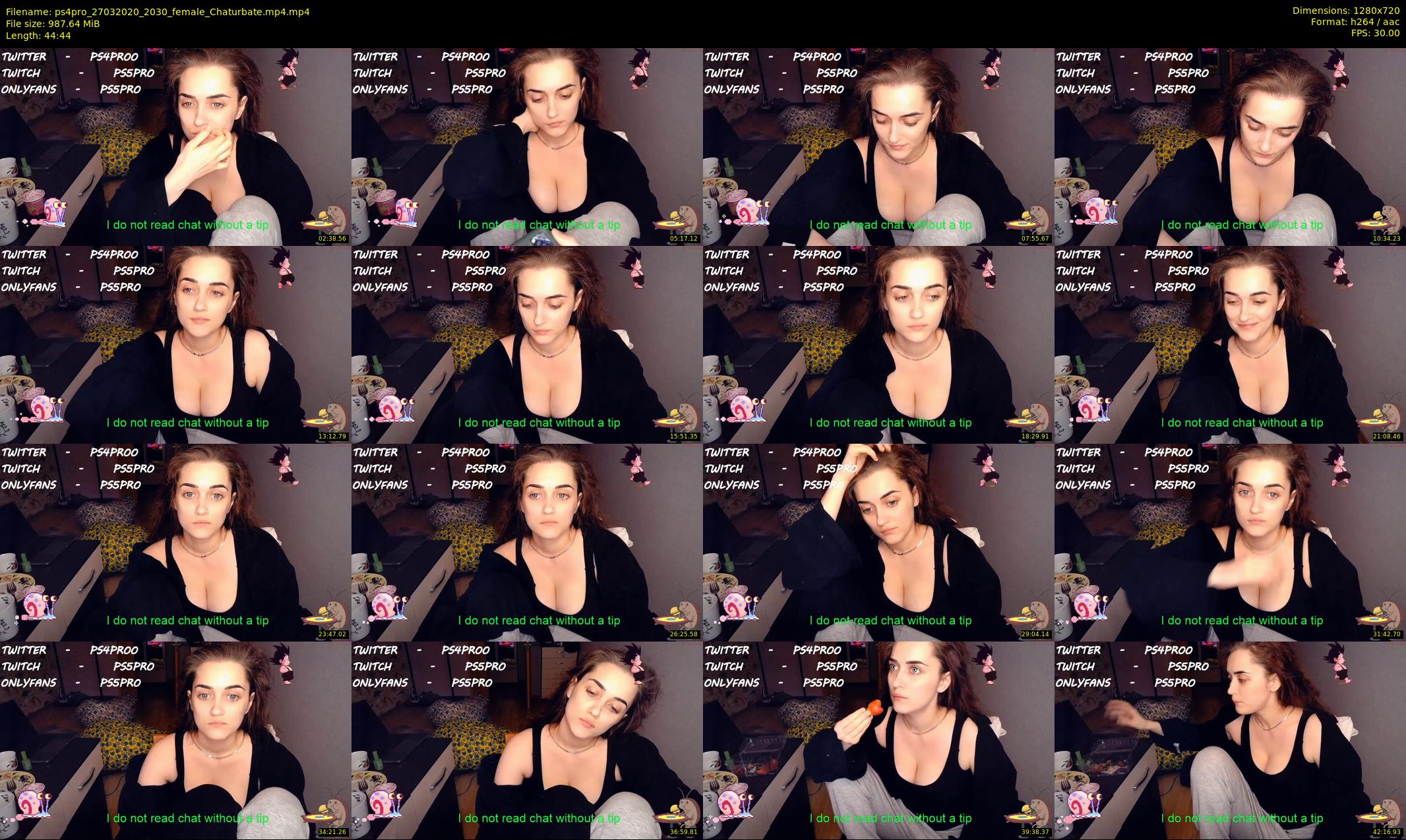 ps4pro — 45 minute Chaturbate female cam show recording, 720p, Mar 27, 2020