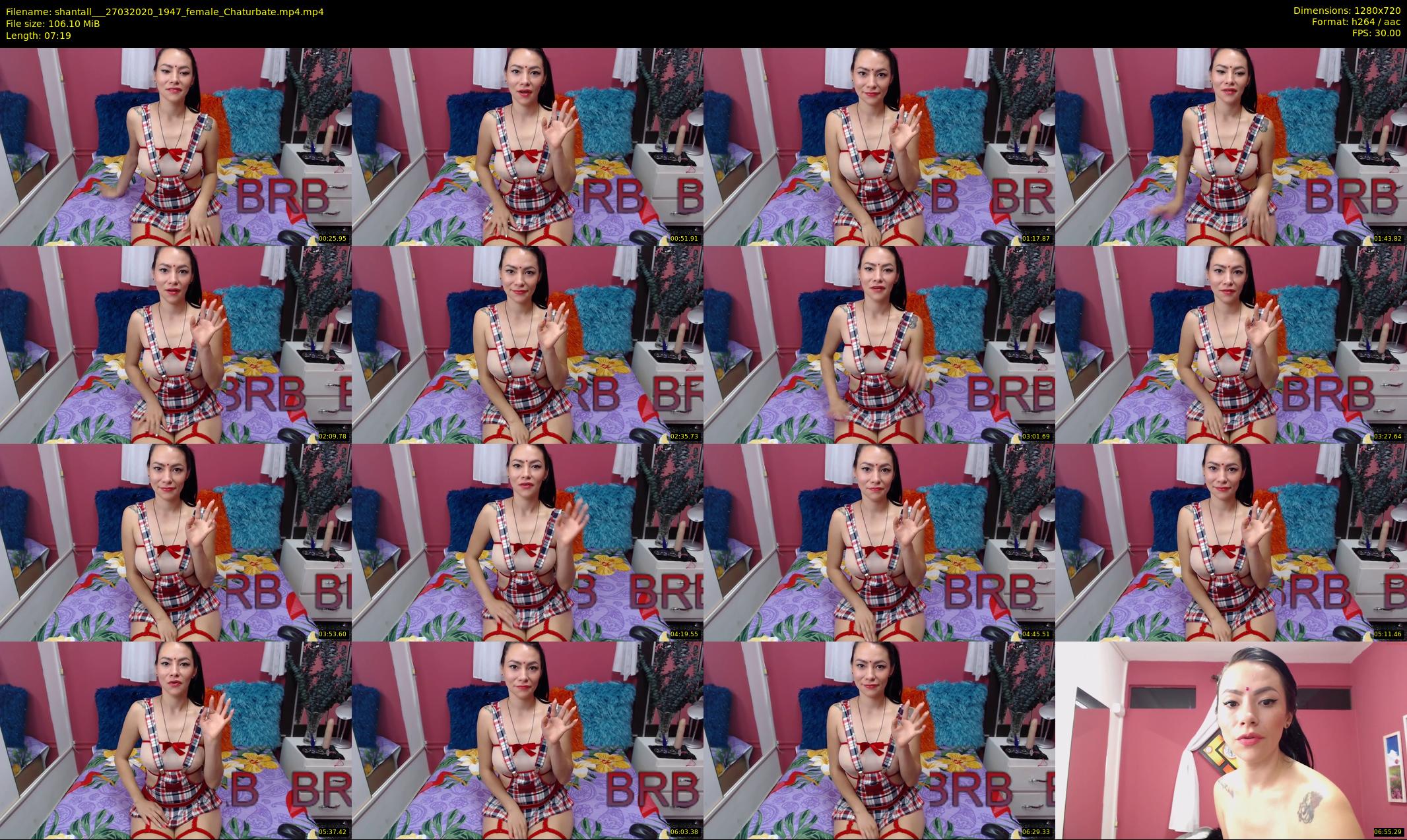 shantall__ — 8 minute Chaturbate female cam show recording, 720p, Mar 27, 2020