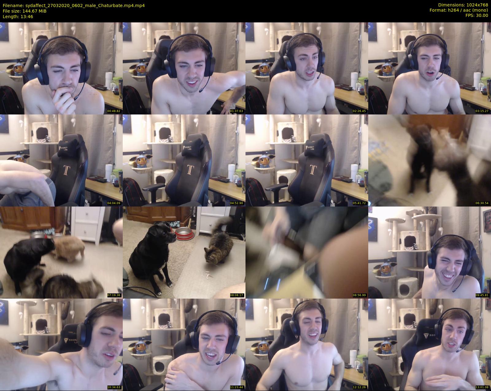 sydaffect — 14 minute Chaturbate male cam show recording, 720p, Mar 27, 2020