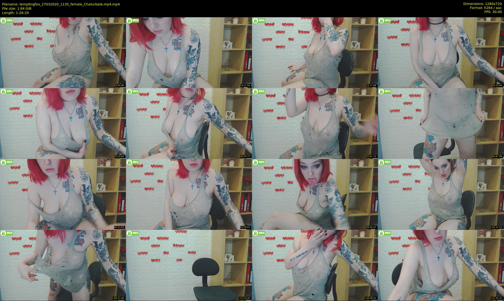 temptingfox — 87 minute Chaturbate female cam show recording, 720p, Mar 27, 2020