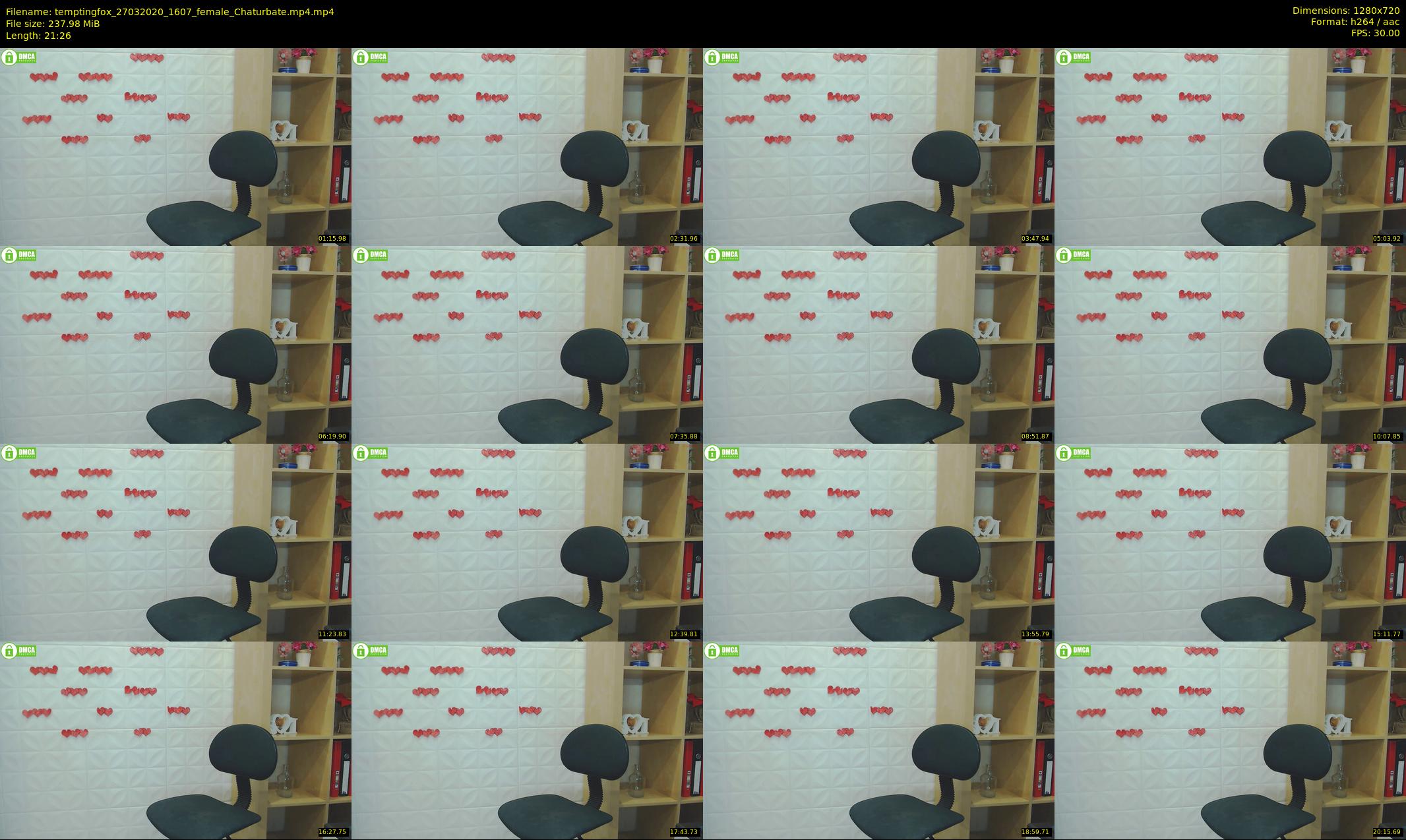 temptingfox — 22 minute Chaturbate female cam show recording, 720p, Mar 27, 2020