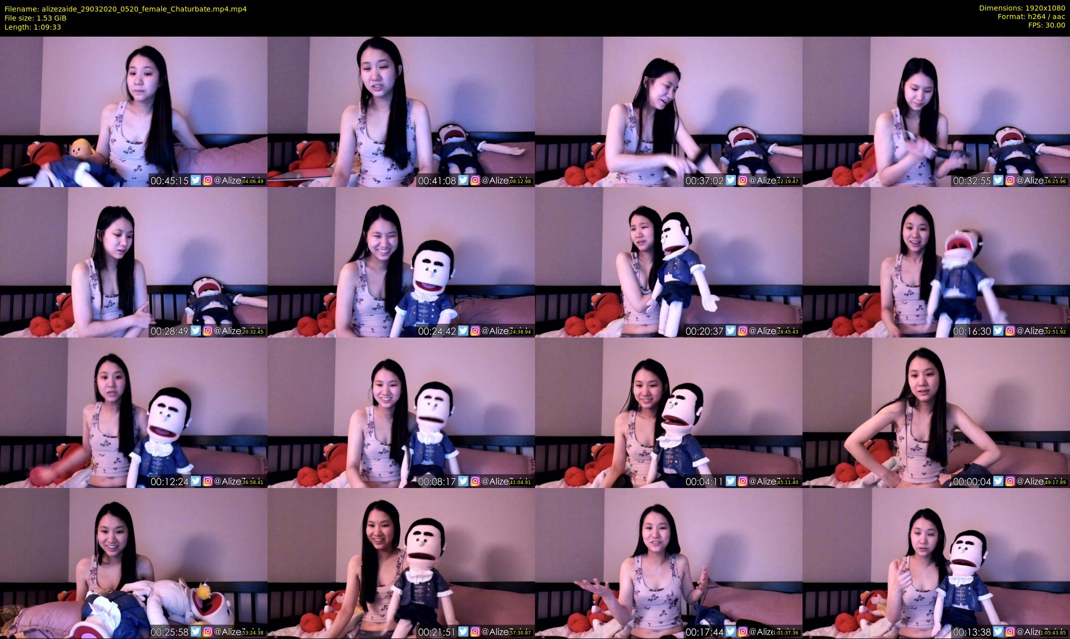 alizezaide — 70 minute Chaturbate female cam show recording, 1080p, Mar 29, 2020