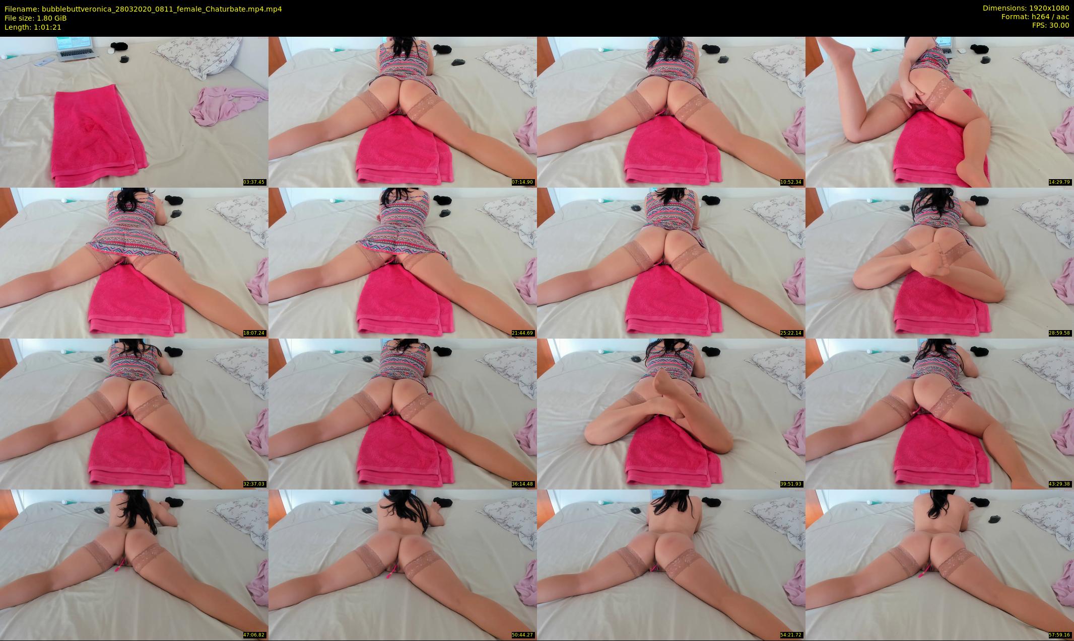 bubblebuttveronica — 62 minute Chaturbate female cam show recording, 1080p, Mar 28, 2020