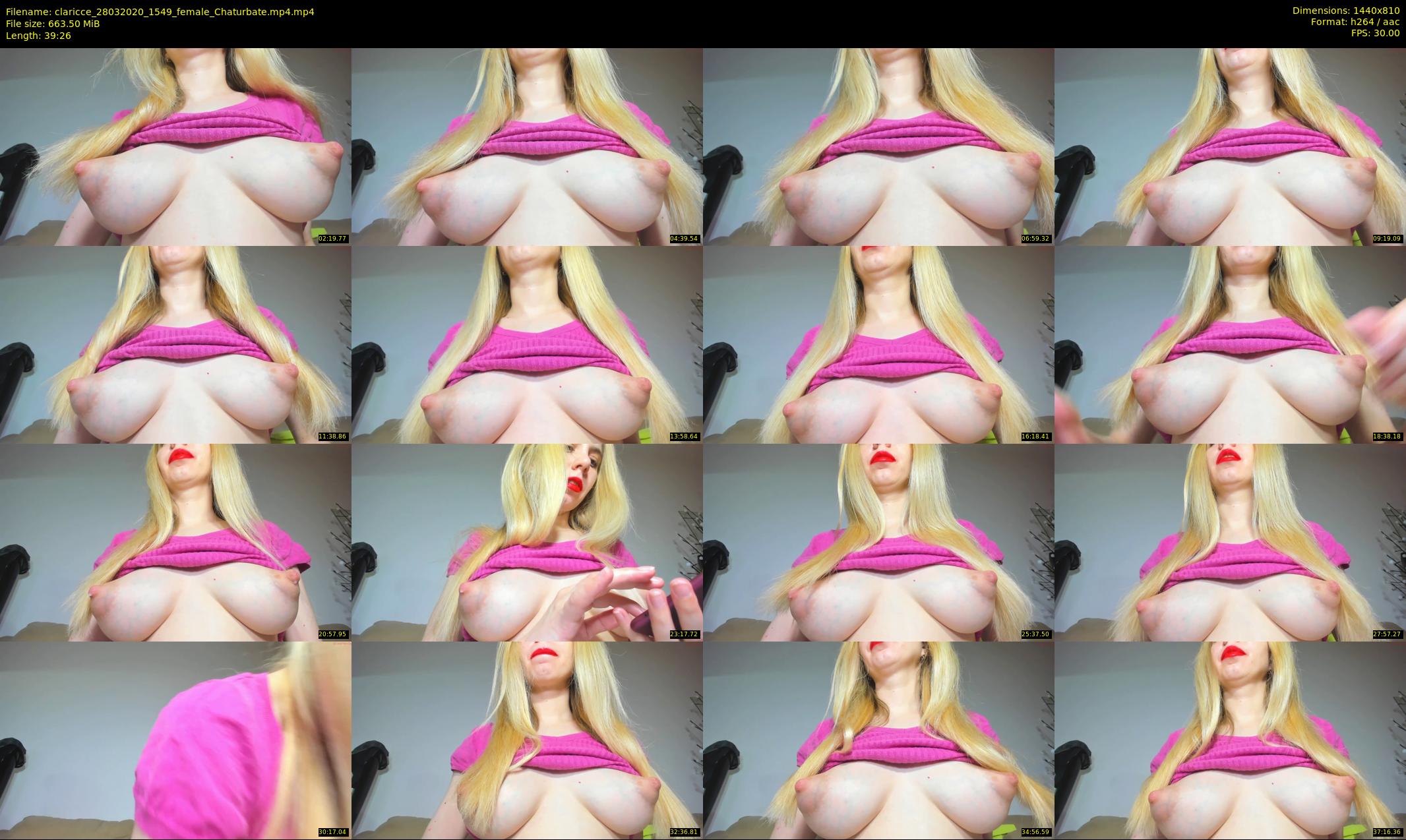 claricce — 40 minute Chaturbate female cam show recording, 720p, Mar 28, 2020