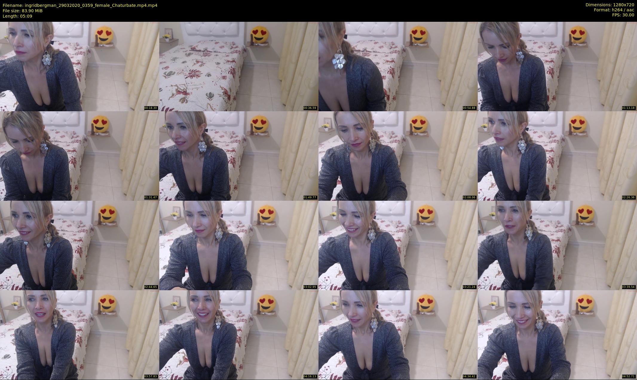 ingridbergman — 6 minute Chaturbate female cam show recording, 720p, Mar 29, 2020