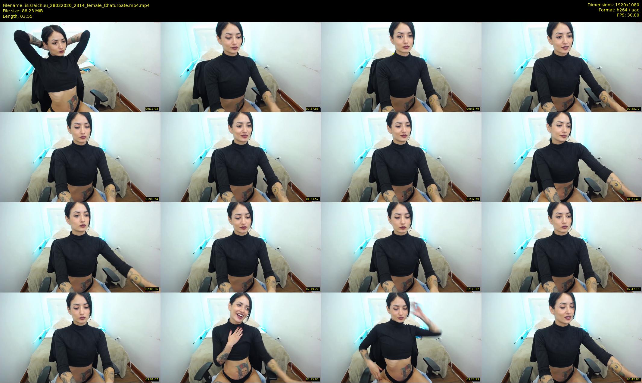 isisraichuu — 4 minute Chaturbate female cam show recording, 1080p, Mar 28, 2020