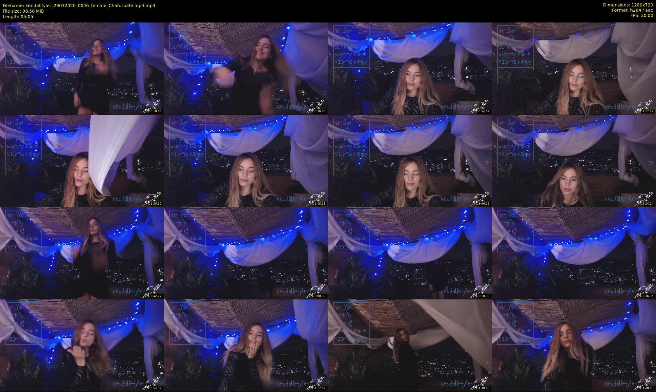 kendalltyler — 6 minute Chaturbate female cam show recording, 720p, Mar 29, 2020