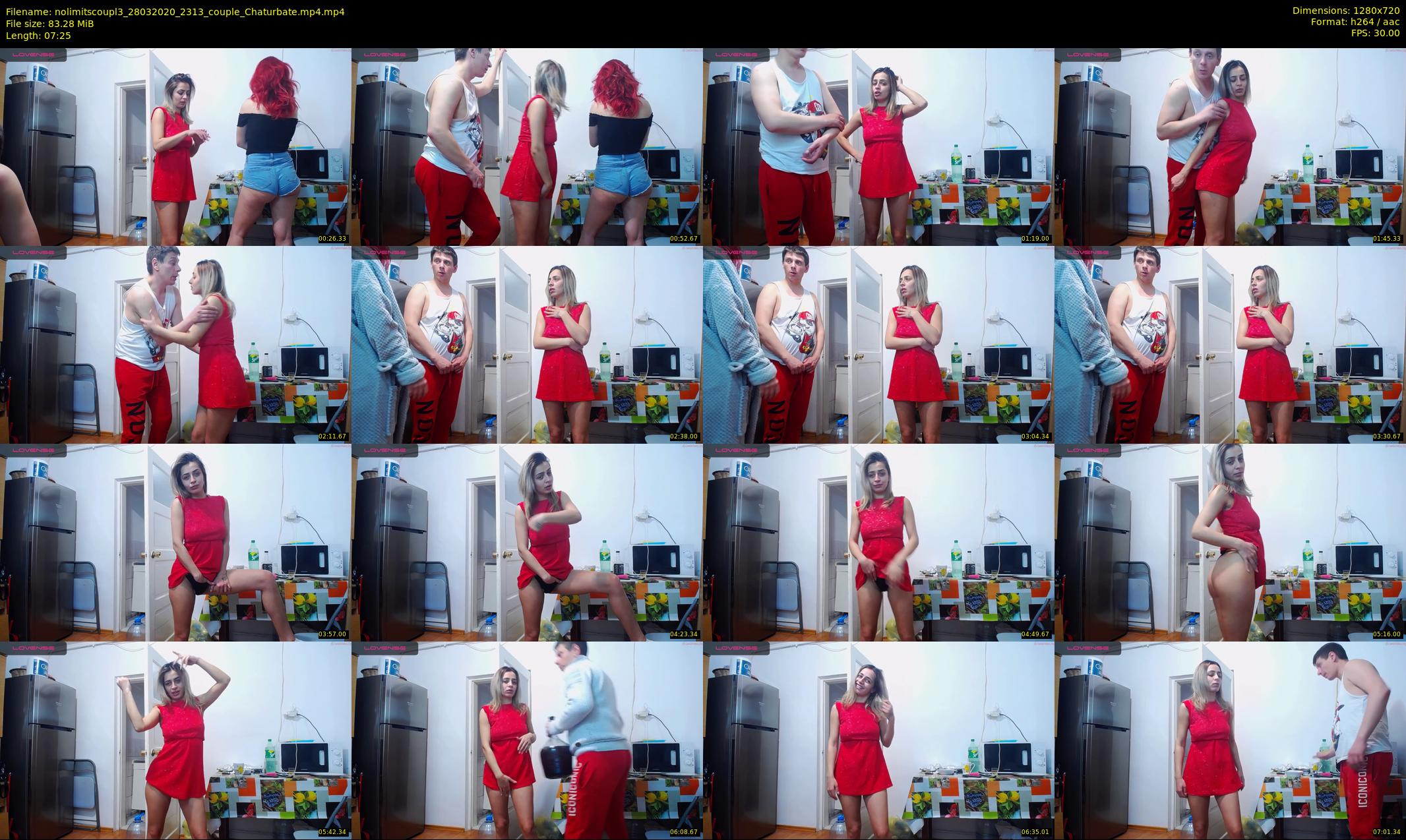 nolimitscoupl3 — 8 minute Chaturbate couple cam show recording, 720p, Mar 28, 2020