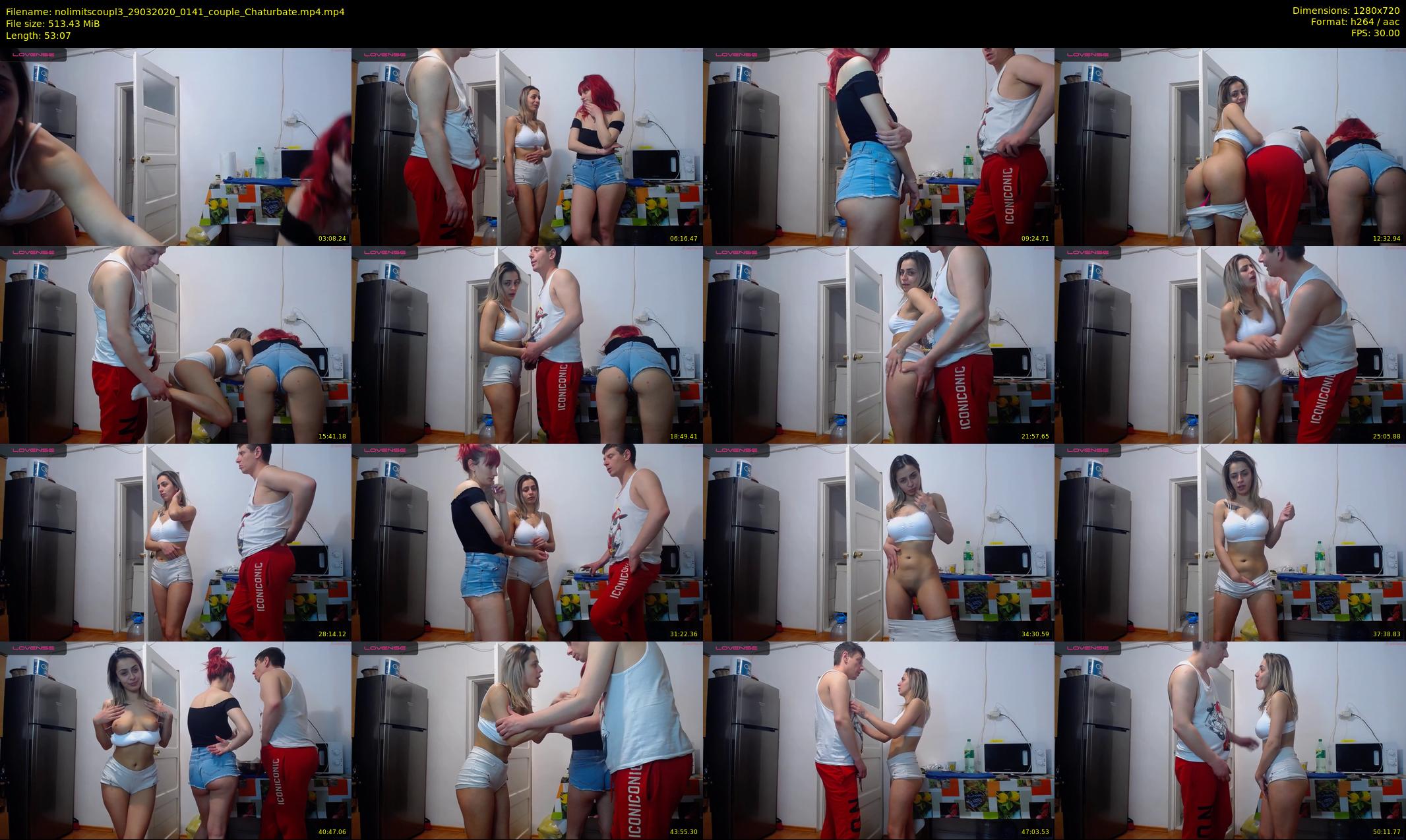 nolimitscoupl3 — 54 minute Chaturbate couple cam show recording, 720p, Mar 29, 2020