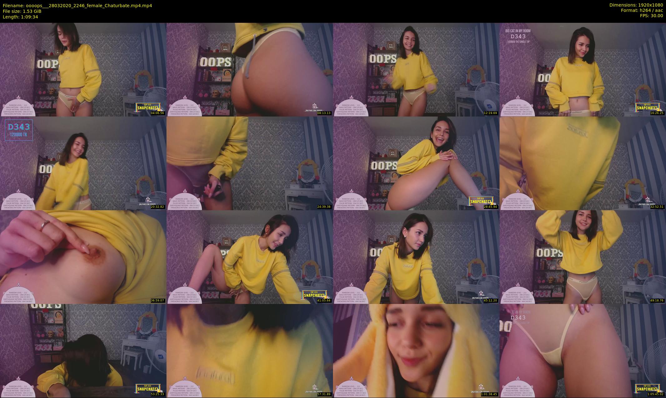 oooops__ — 70 minute Chaturbate female cam show recording, 1080p, Mar 28, 2020