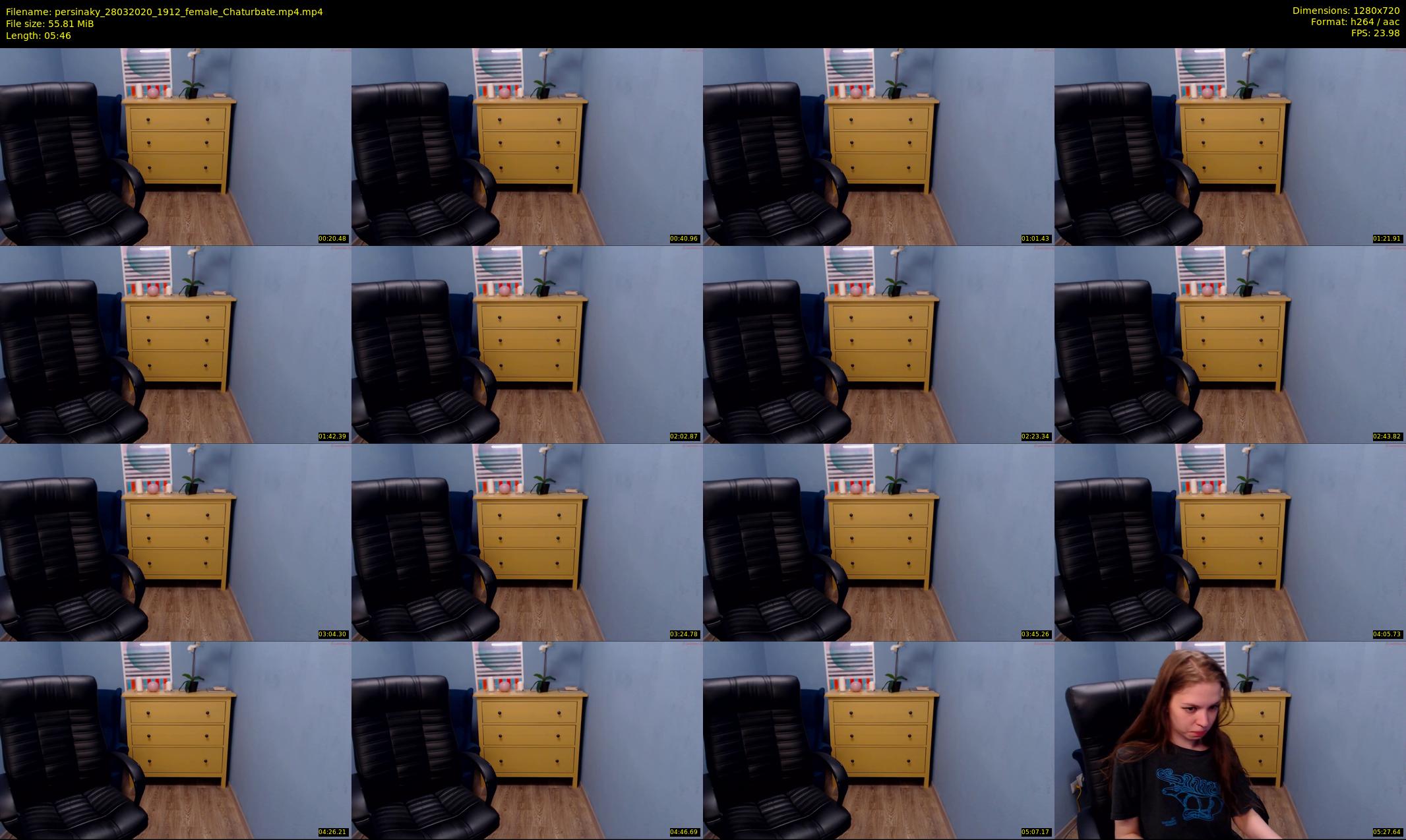 persinaky — 6 minute Chaturbate female cam show recording, 720p, Mar 28, 2020