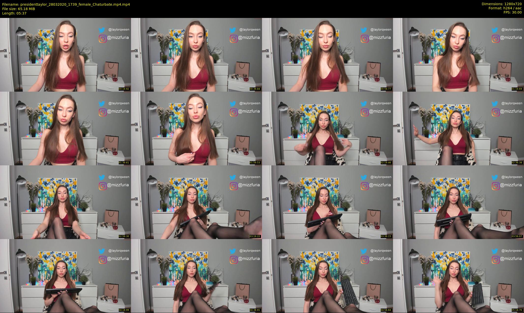 presidenttaylor — 6 minute Chaturbate female cam show recording, 720p, Mar 28, 2020