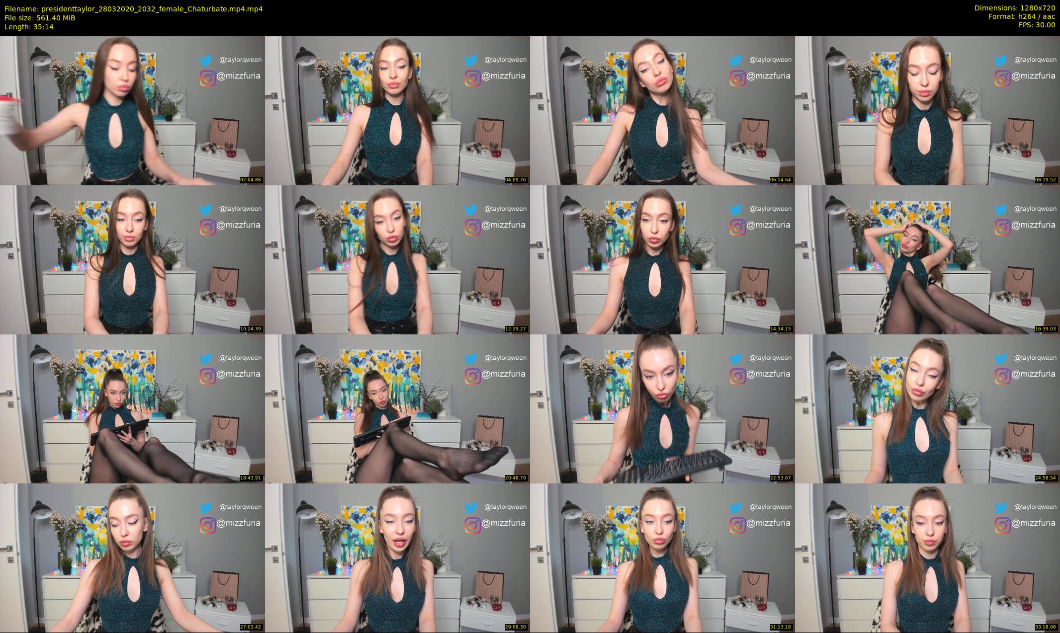 presidenttaylor — 36 minute Chaturbate female cam show recording, 720p, Mar 28, 2020