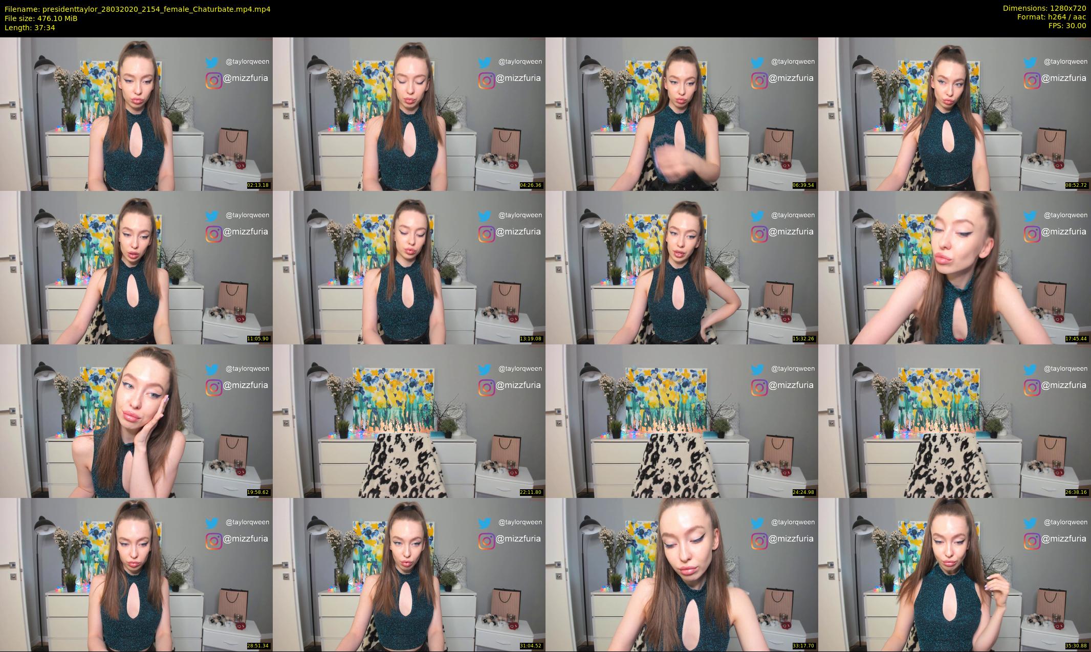 presidenttaylor — 38 minute Chaturbate female cam show recording, 720p, Mar 28, 2020