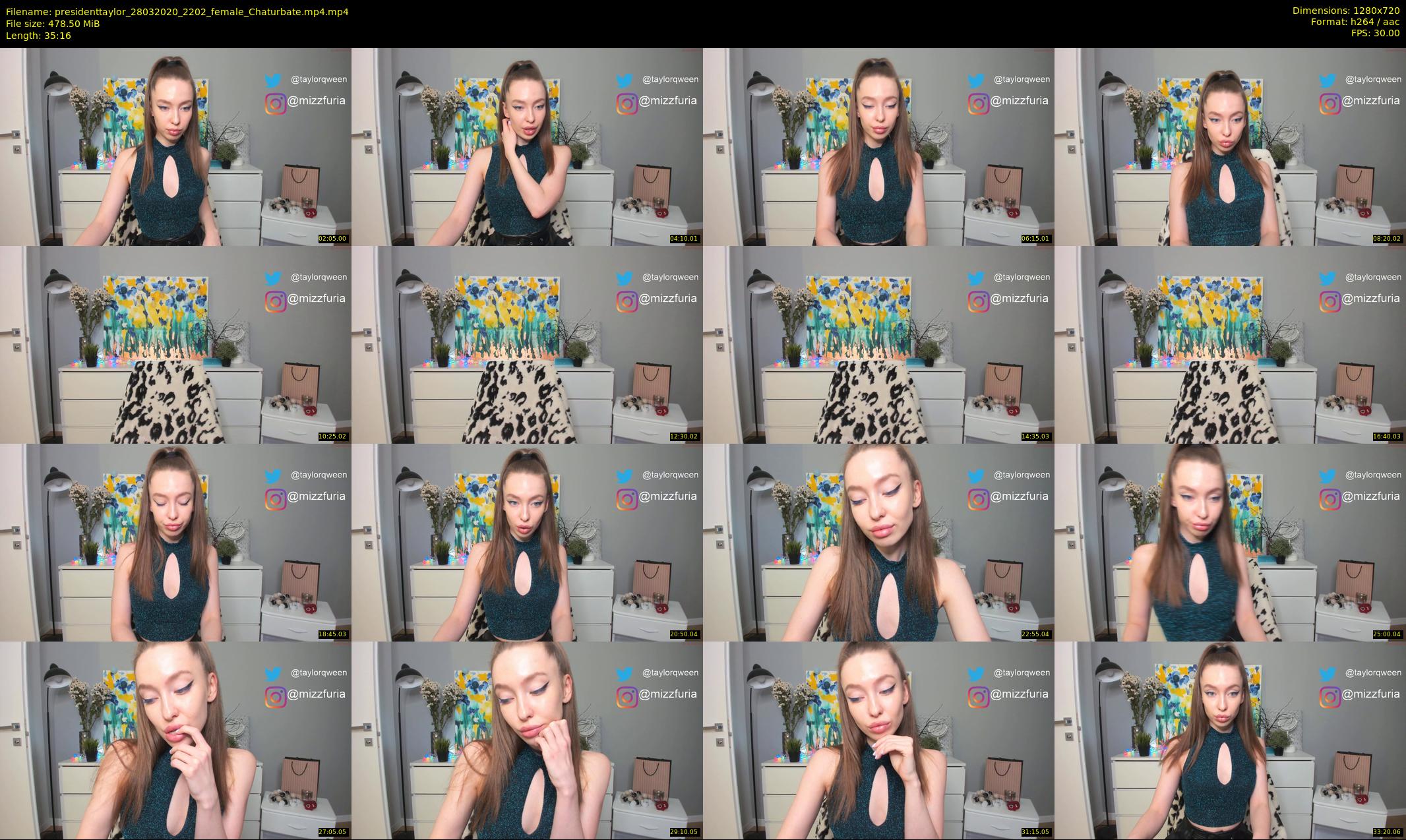 presidenttaylor — 36 minute Chaturbate female cam show recording, 720p, Mar 28, 2020