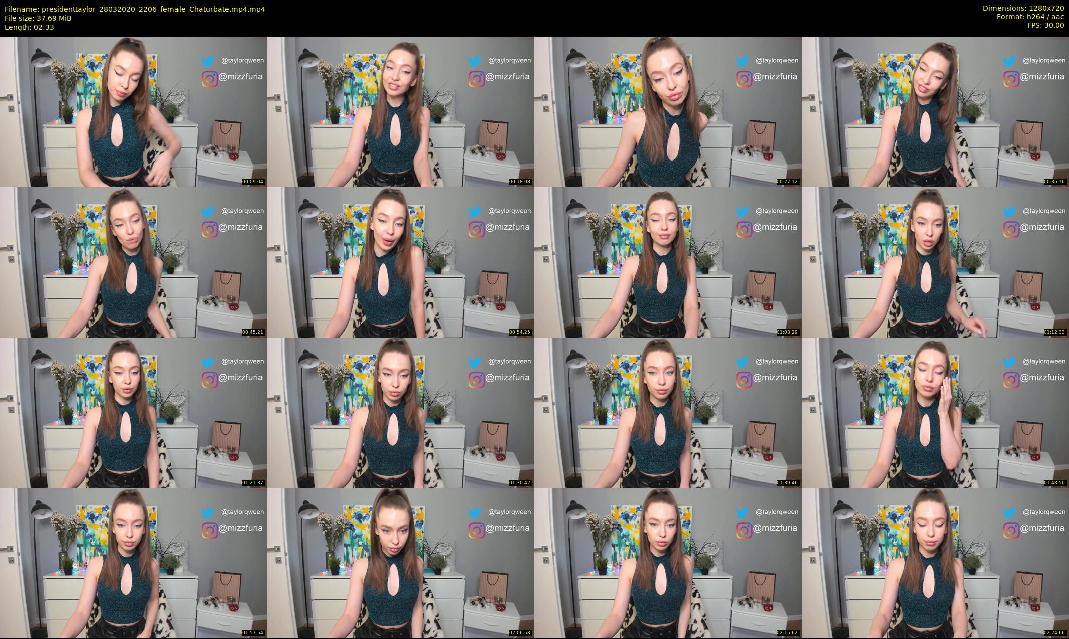 presidenttaylor — 3 minute Chaturbate female cam show recording, 720p, Mar 28, 2020