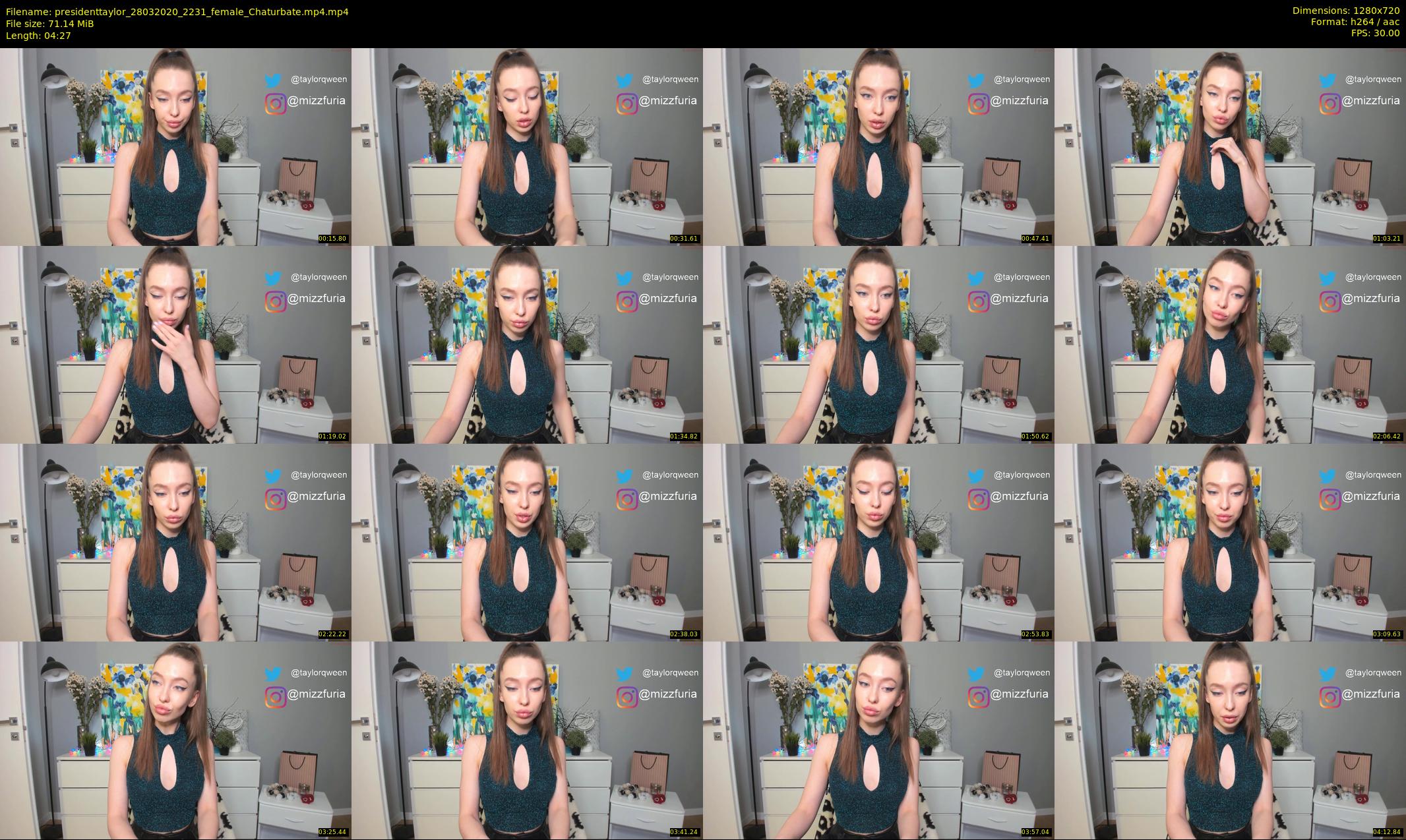 presidenttaylor — 5 minute Chaturbate female cam show recording, 720p, Mar 28, 2020